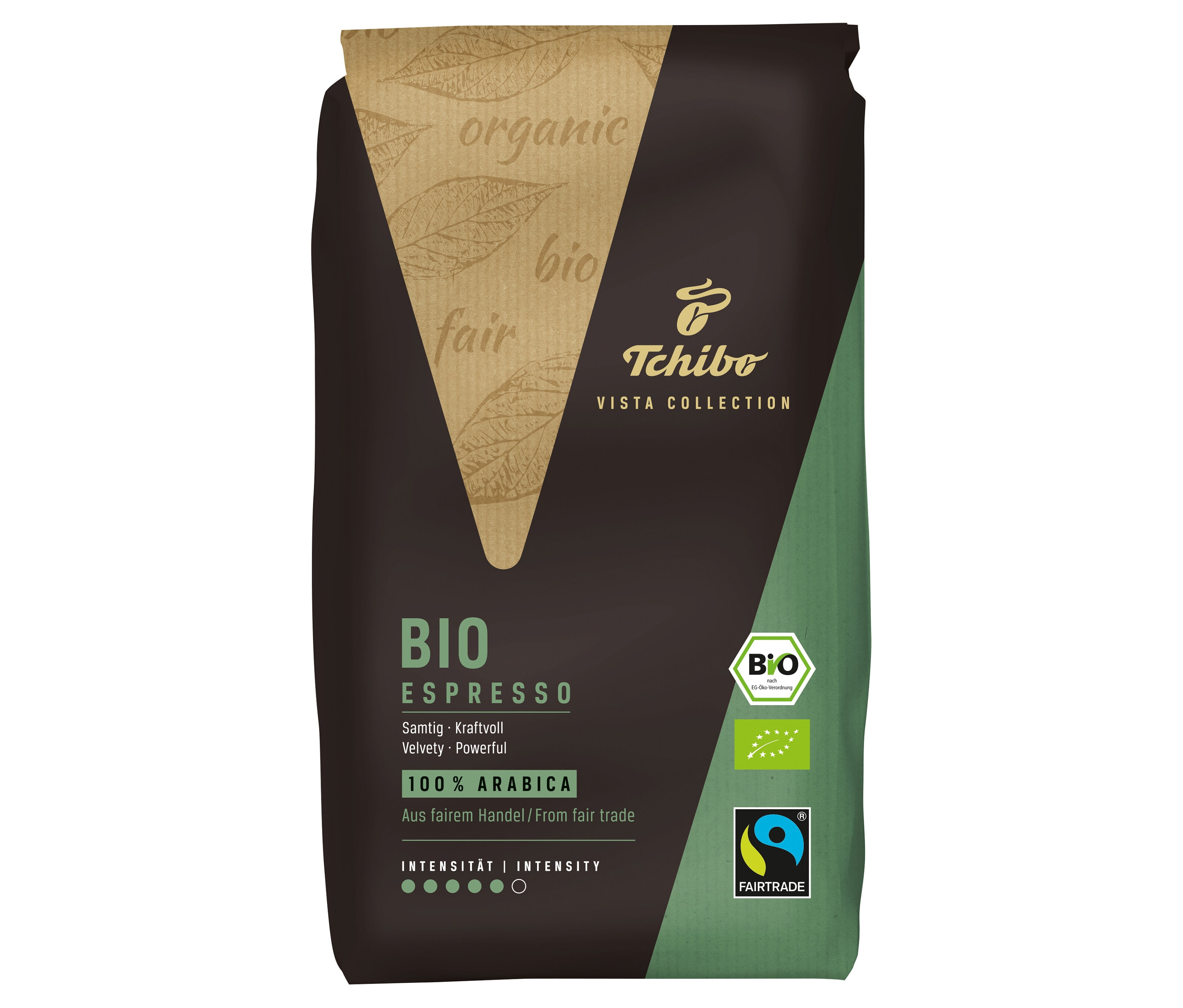 Tchibo - Vista Collection Bio Espresso - 1x 1 kg Ganze Bohne - Intensität: 5/6