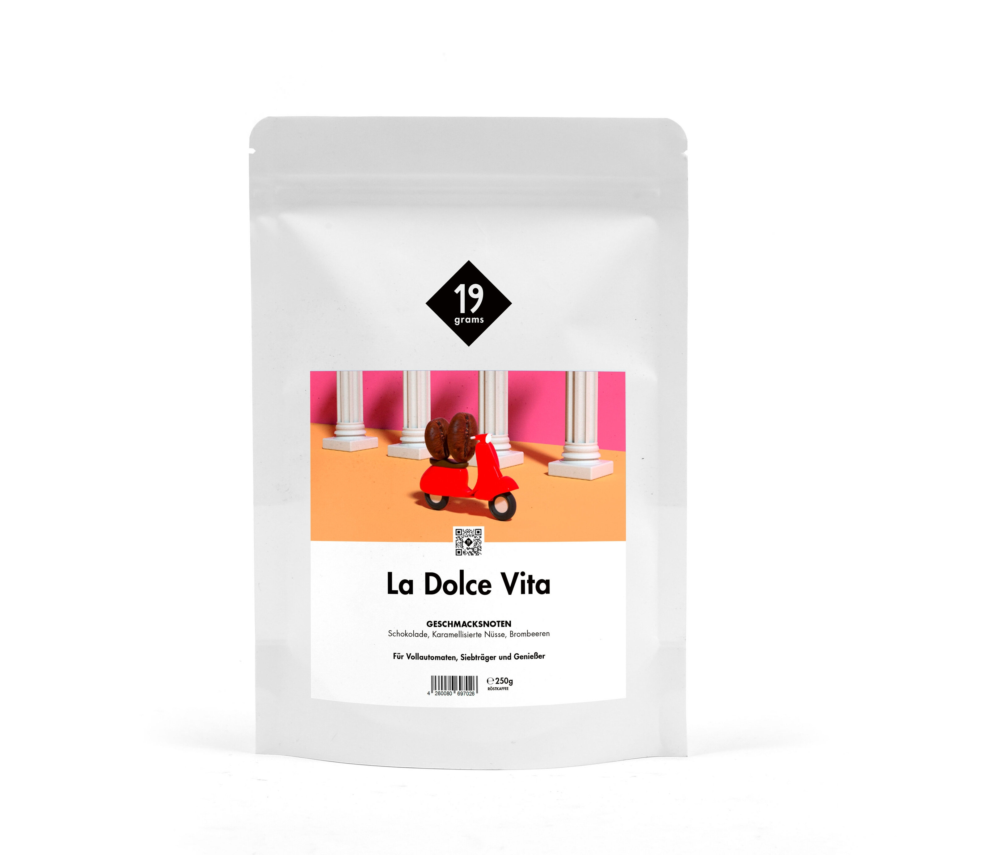 19grams - Dolce Vita Espresso - 250 g Ganze Bohne - Intensität: 5/6