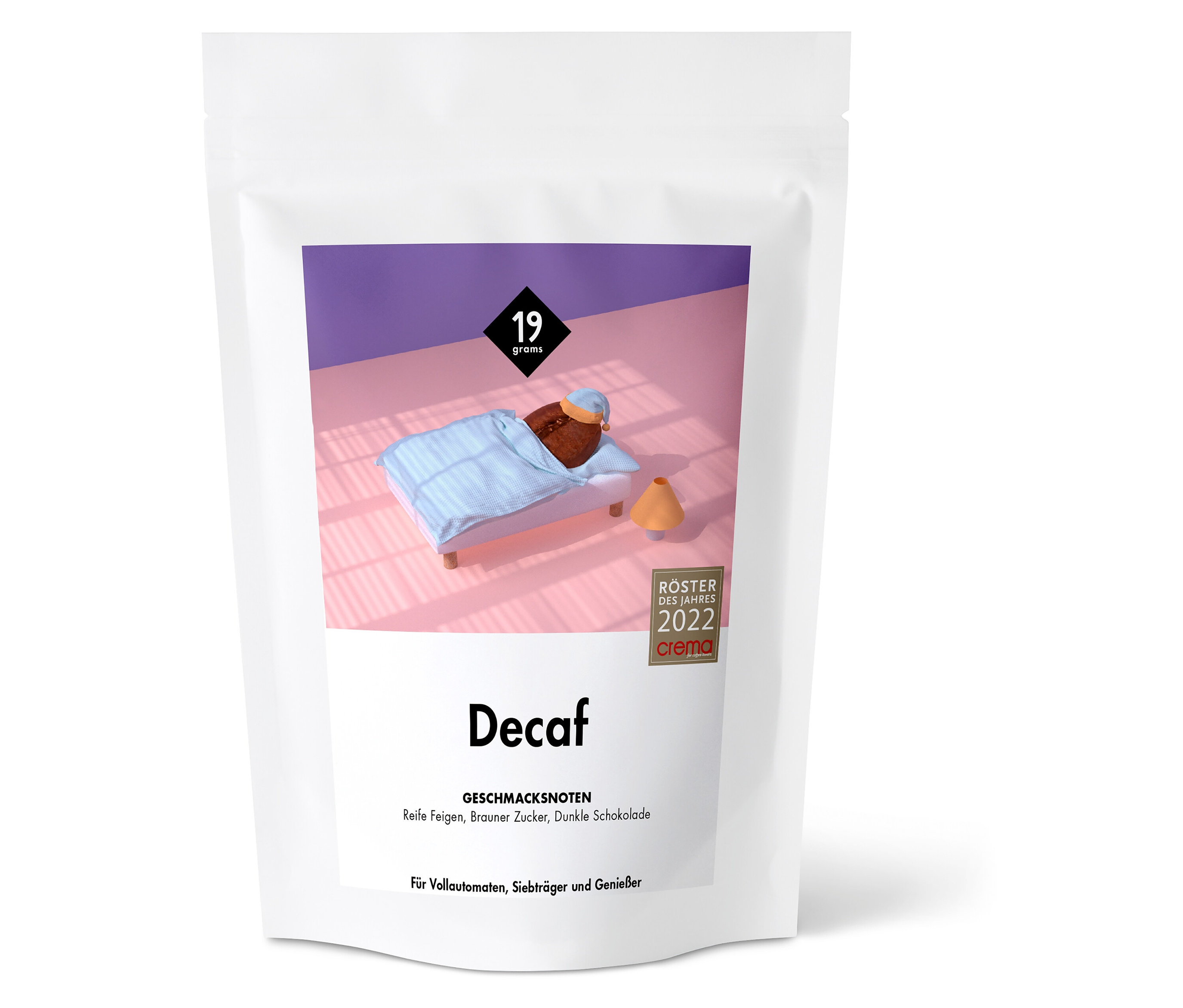 19grams - Decaf Espresso, entkoffeiniert - 250 g Ganze Bohne - Intensität: 3/6