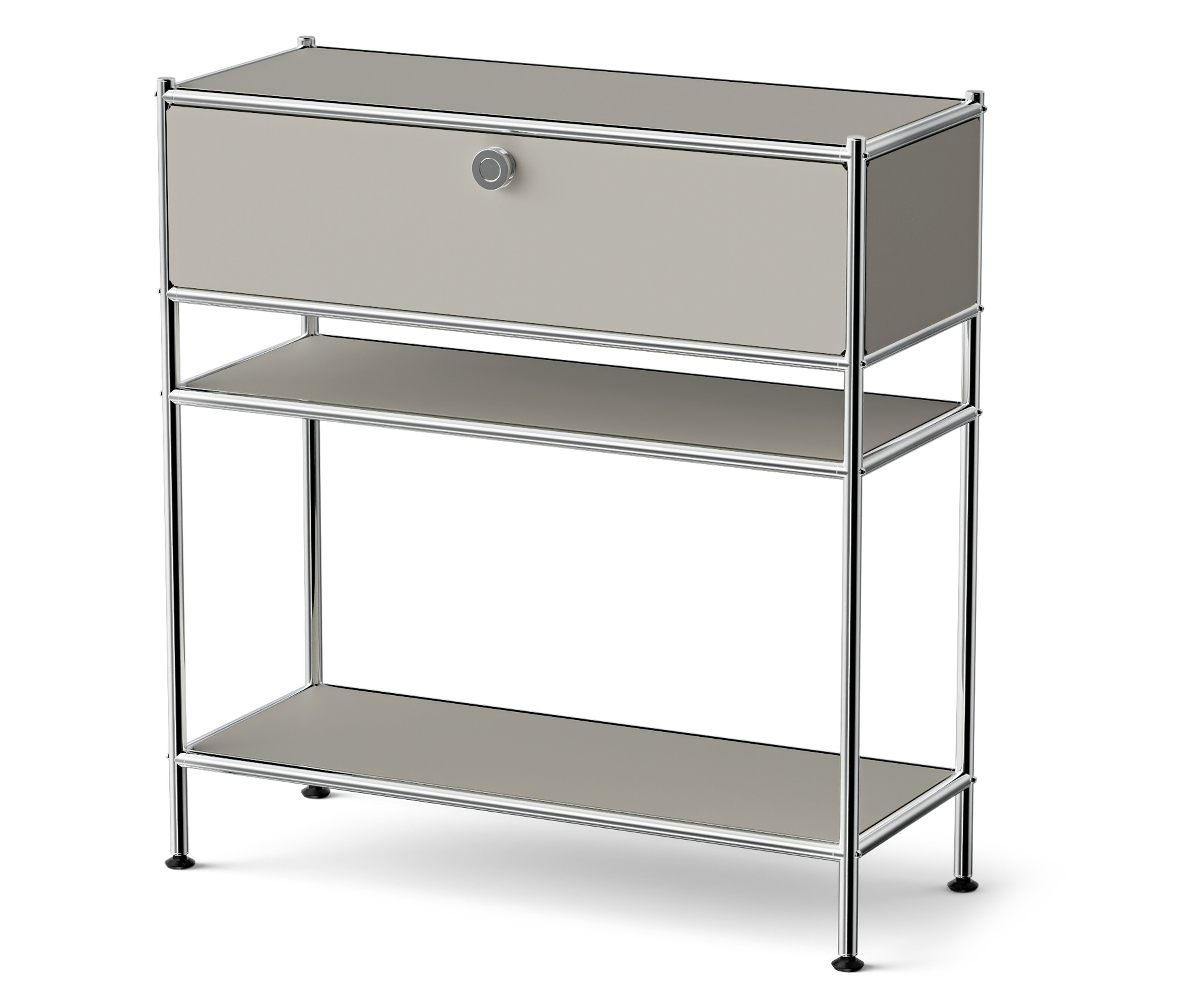 Tchibo - Metall-Konsole »Cn3 Slim Line« mit Schublade - 77x30,5x82cm - hellgrau - Stahl / Aluminium / Kunststoff