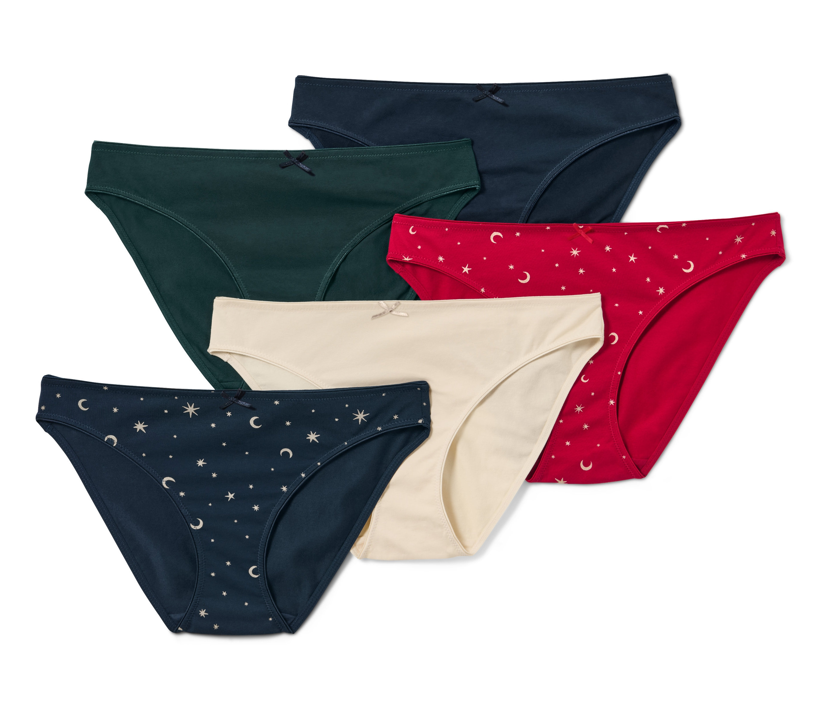 Tchibo - 5 Slips - Damen - Gr. L - dunkelblau