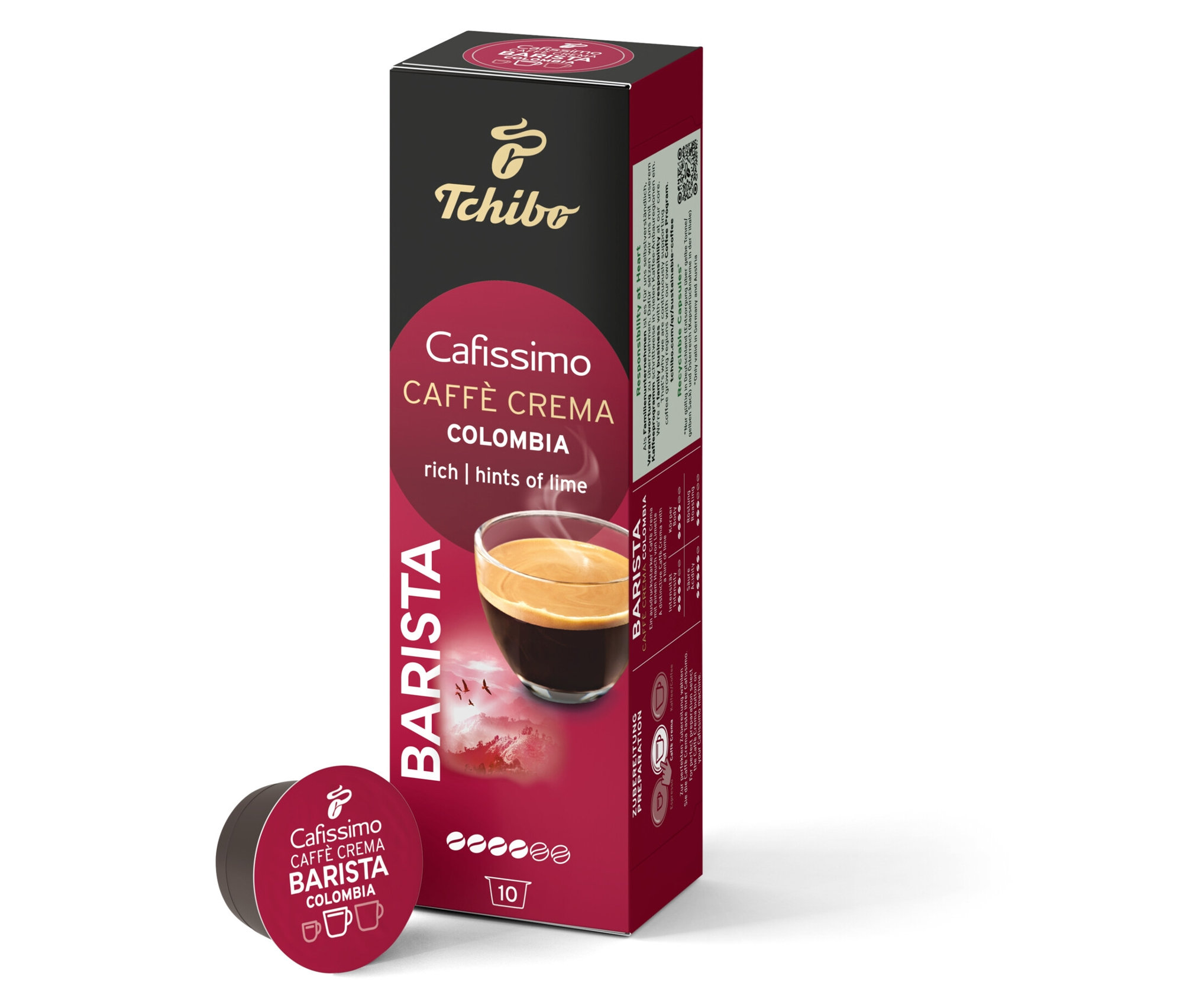 Cafissimo Barista Caffè Crema Colombia - 10 Kapseln 535548 - Intensität: 4/6
