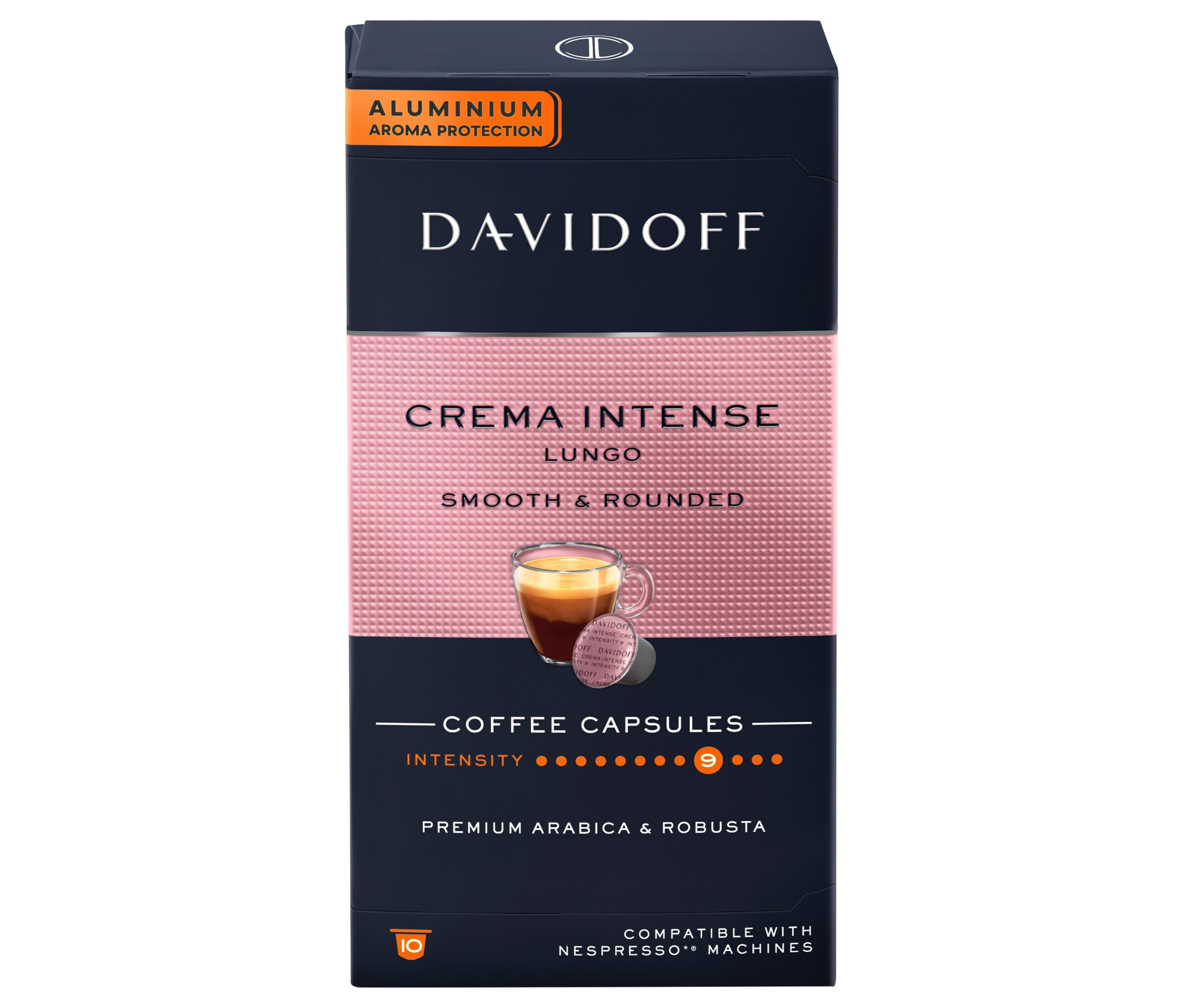 Tchibo - Davidoff Café Crema Intense Lungo - 10 Kapseln - Intensität: 9/12