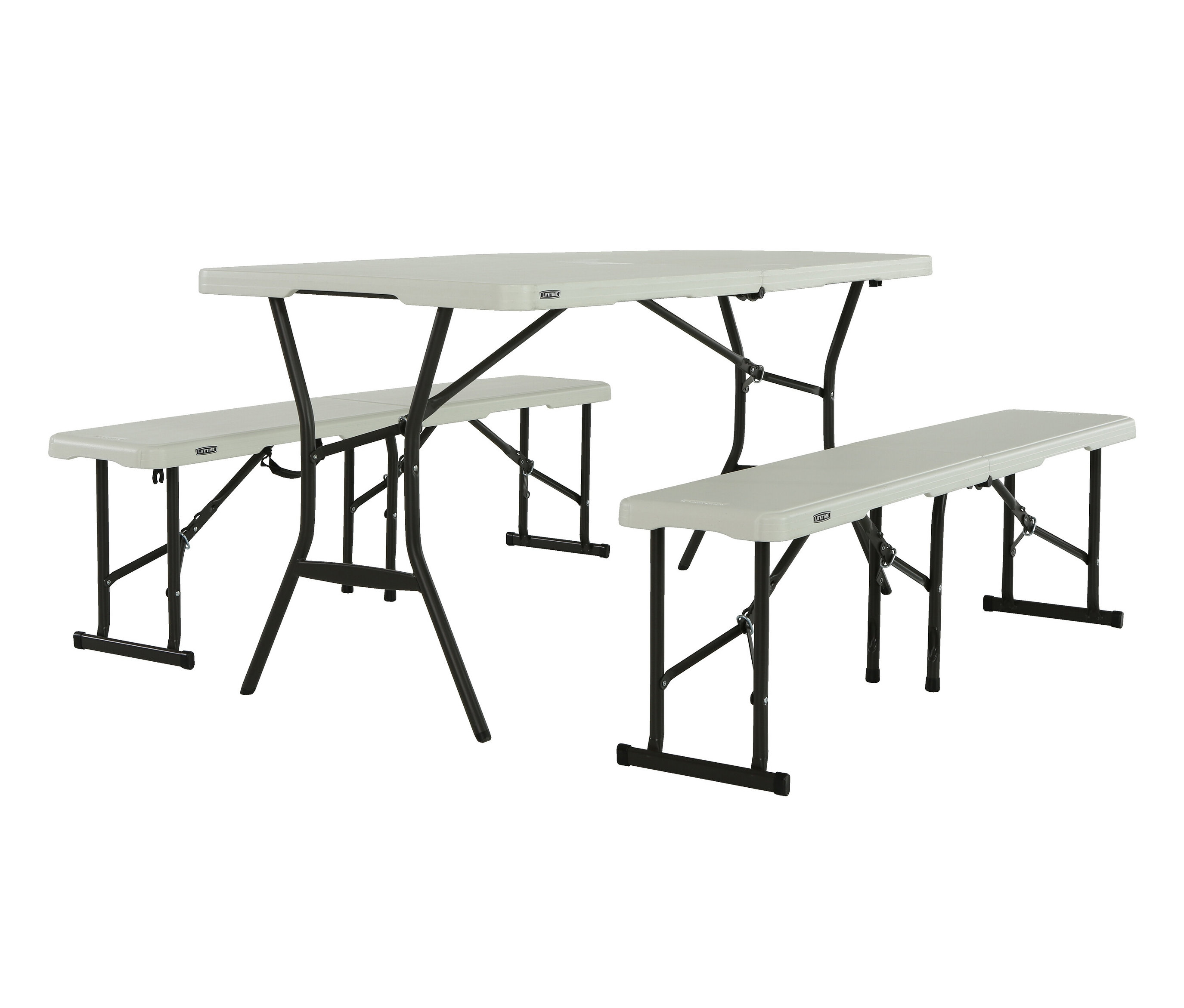 Tchibo - Faltbare Kunststoff-Bierzeltgarnitur - anthrazit