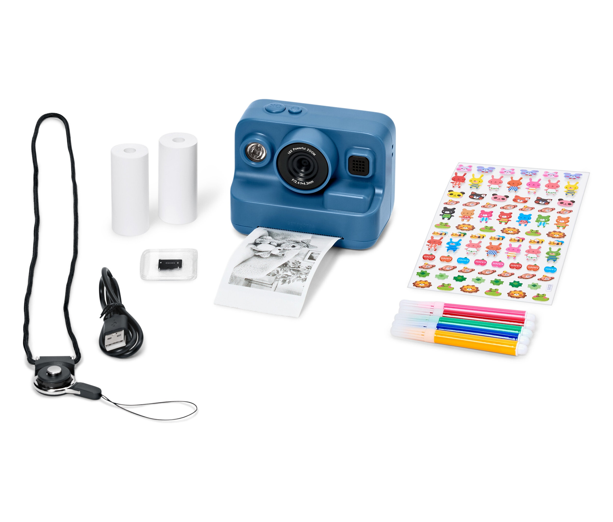 Tchibo - Kamera mit Drucker - blau