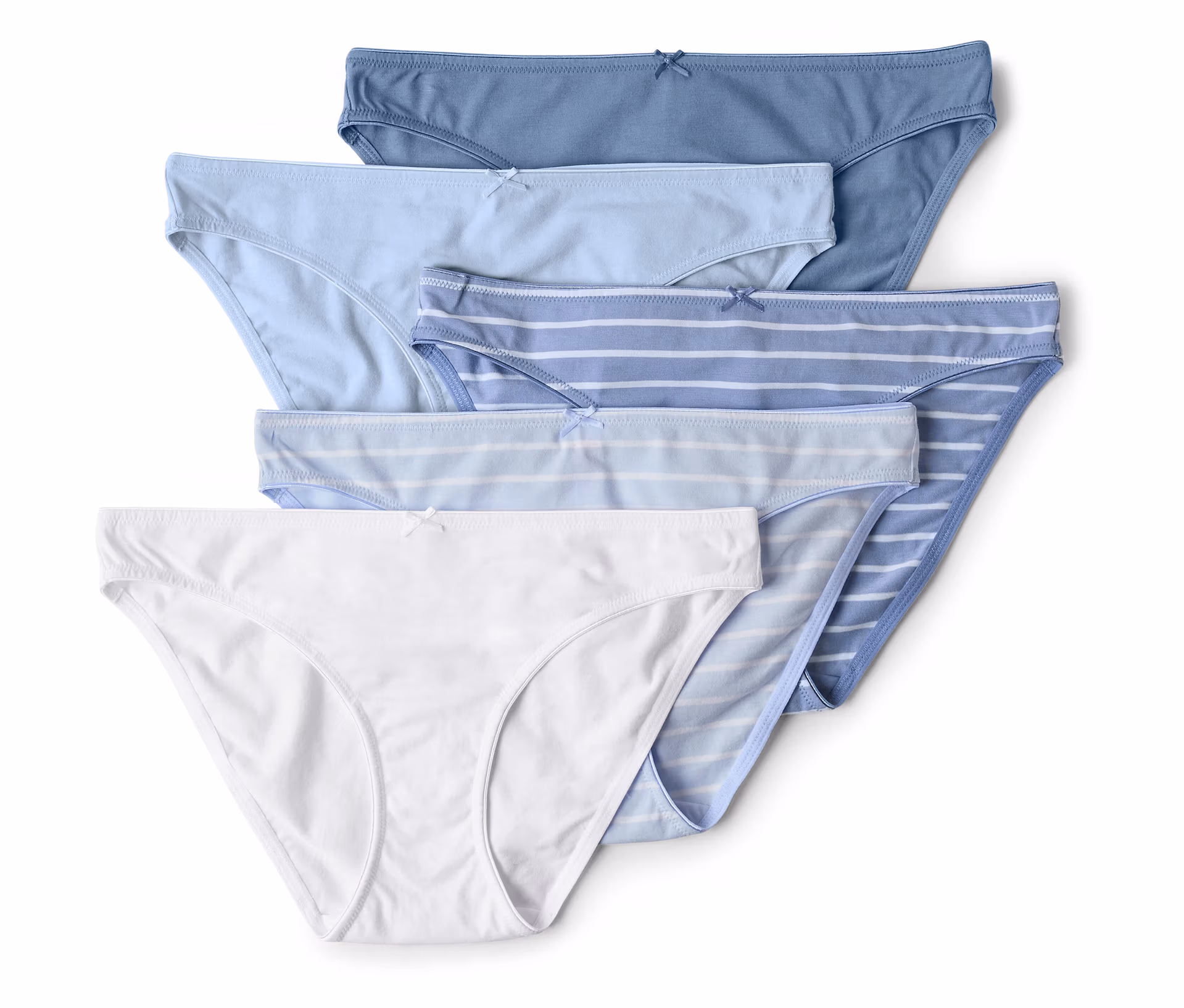 Tchibo - 5 Slips - Damen - Gr. S - blau/gestreift