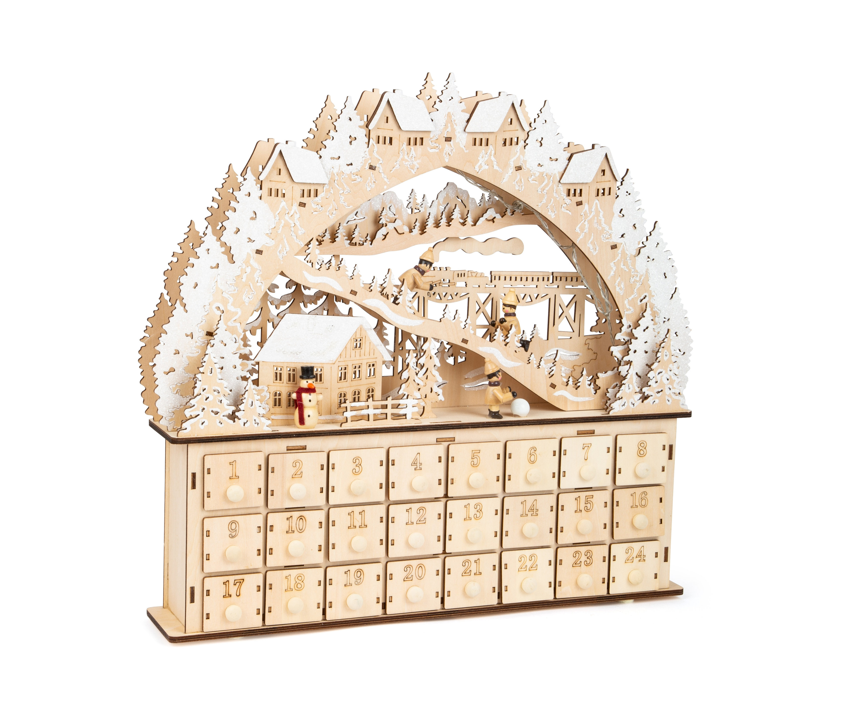 small foot Adventskalender »Ski« - weiß