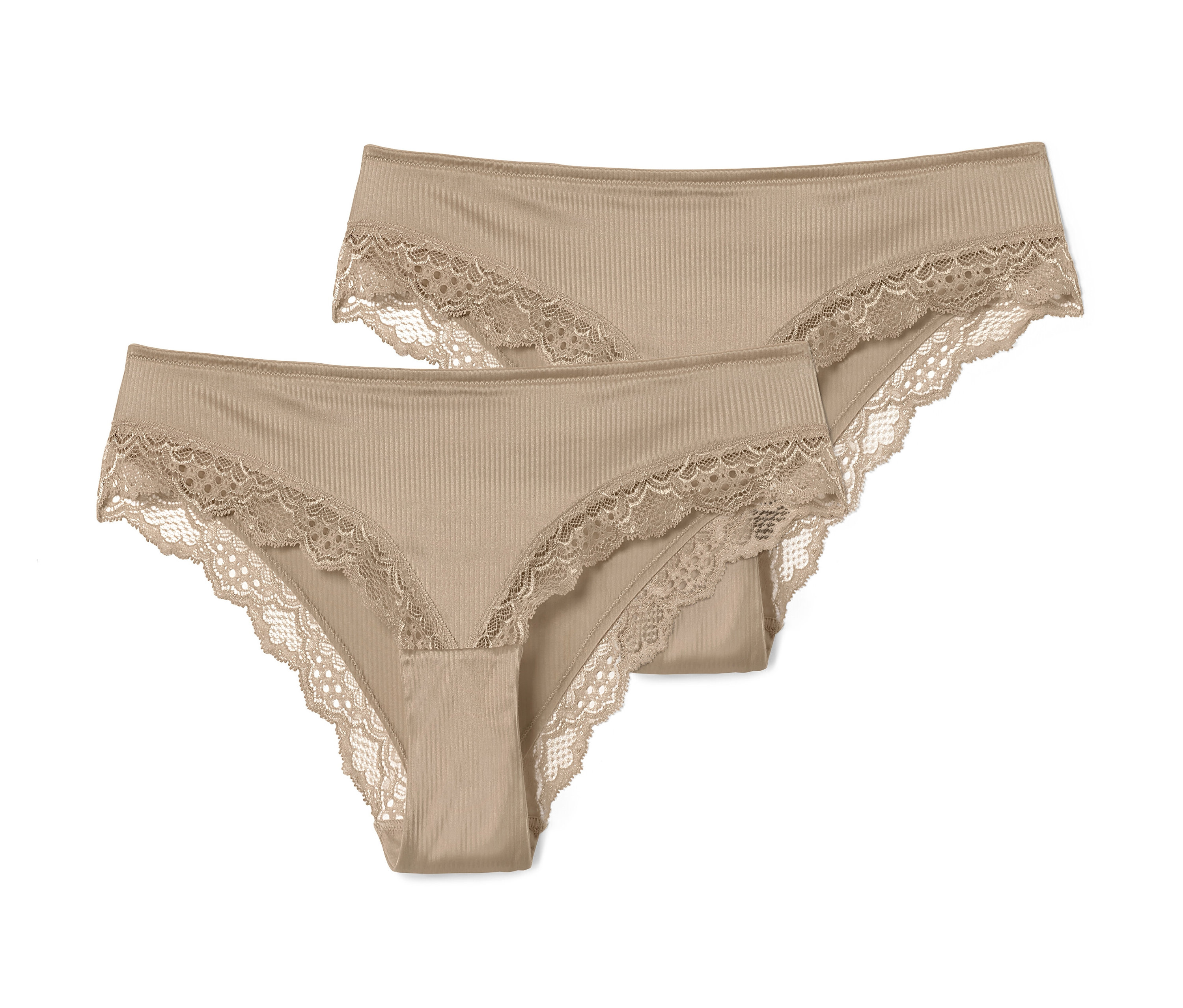 Tchibo - 2 Brazil-Slips - Damen - Gr. S - beige
