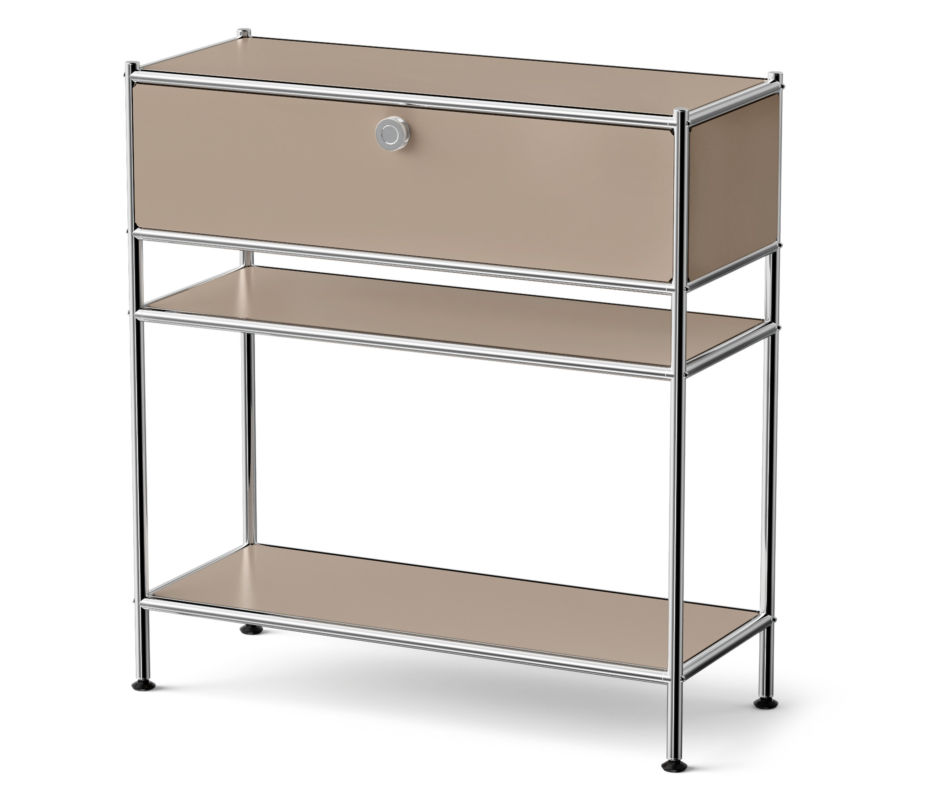 Tchibo - Metall-Konsole »Cn3 Slim Line« mit Schublade - 77x30,5x82cm - taupe - Stahl / Aluminium / Kunststoff