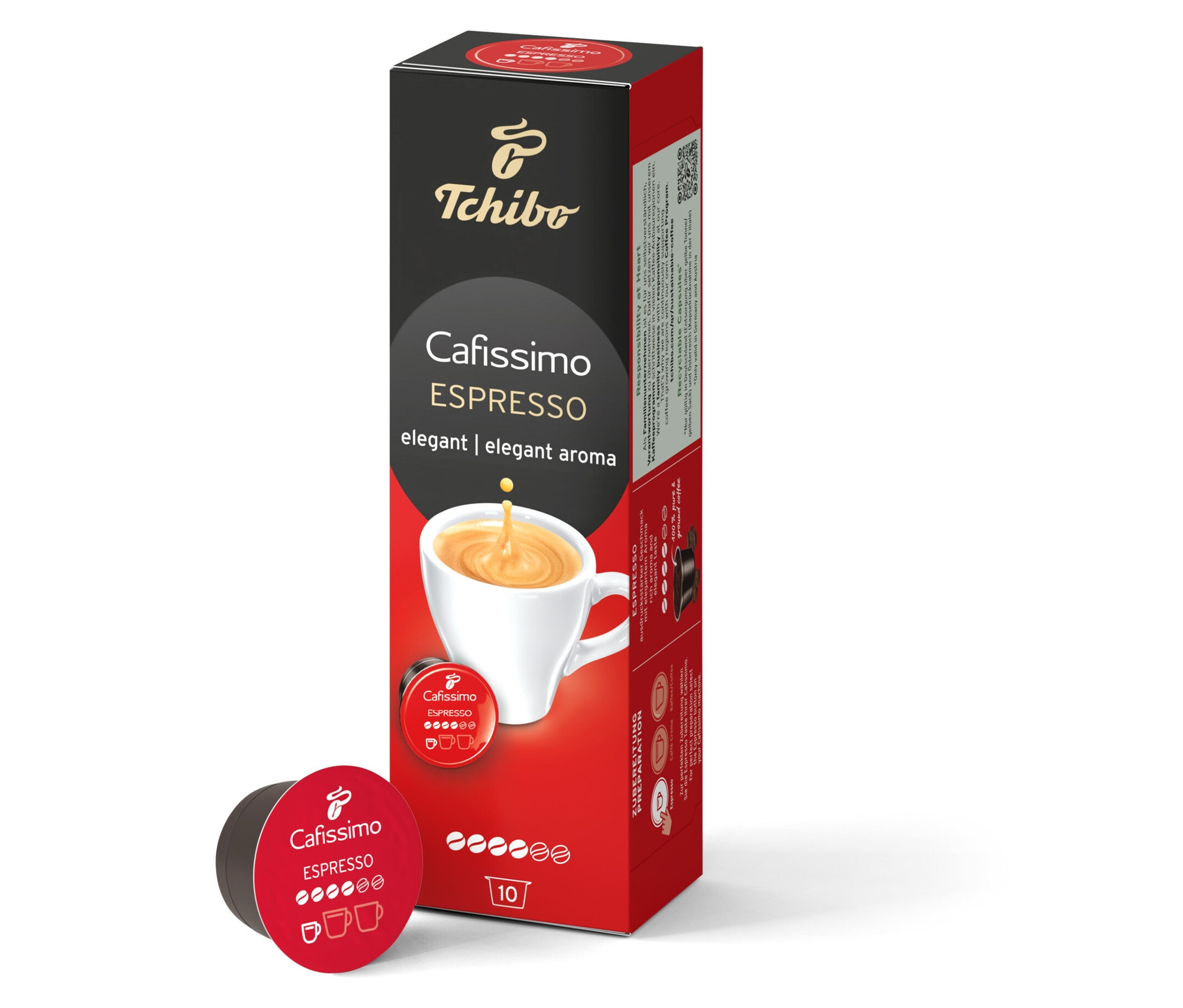 Cafissimo Espresso elegant - 10 Kapseln - Intensität: 4/6