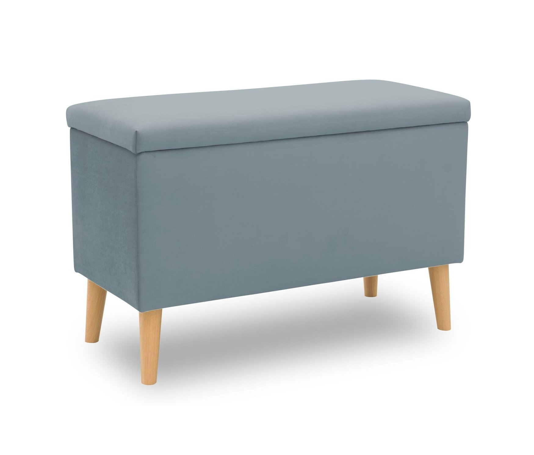 Domo Hocker »Kopenhagen« mit Staufach - 91x41x58cm - blau - Polyester / Holz / Holz
