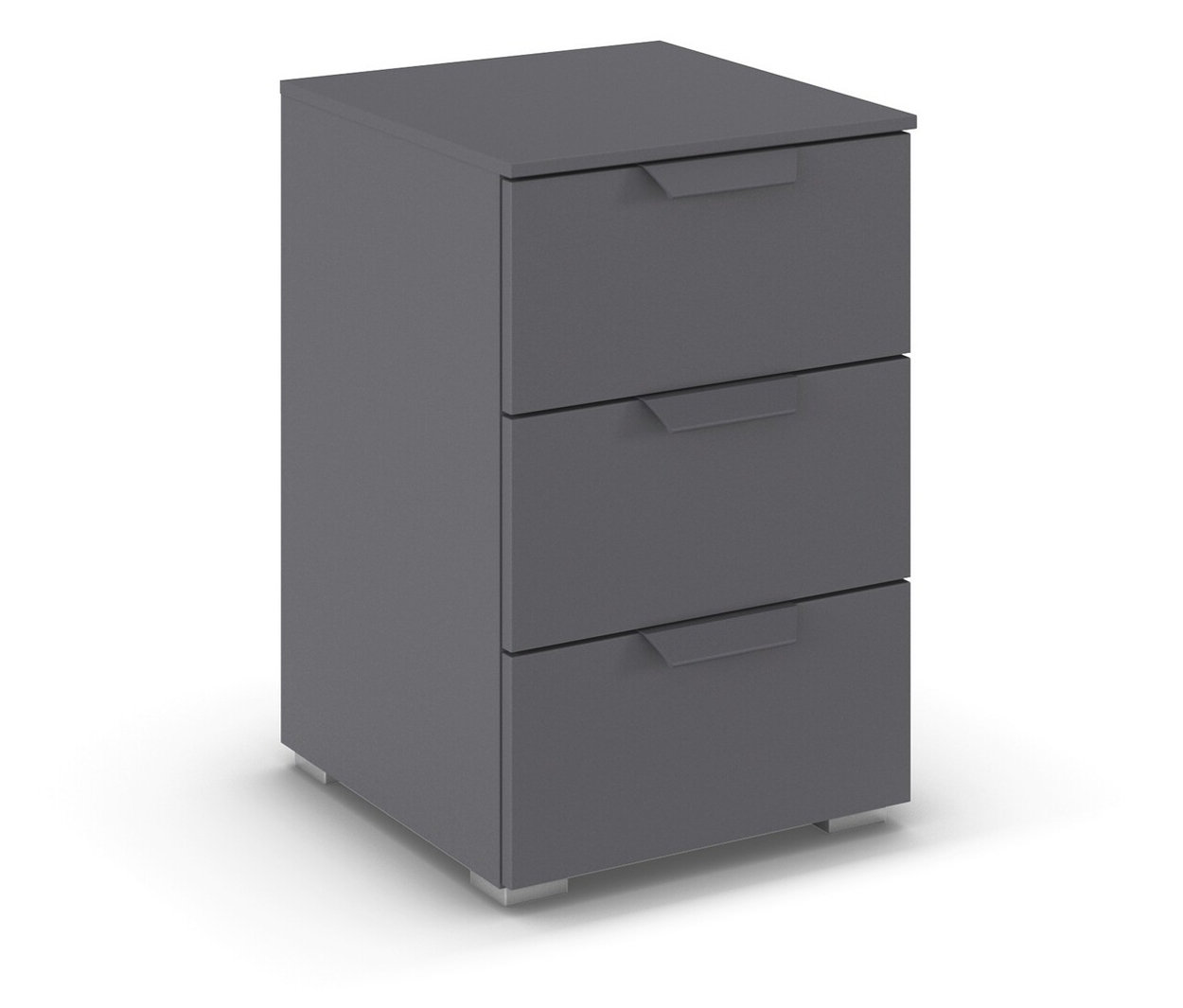 rauch Nachttisch »Holga« mit 3 Schubladen - 40x42x61cm - grau - Holz / Holz