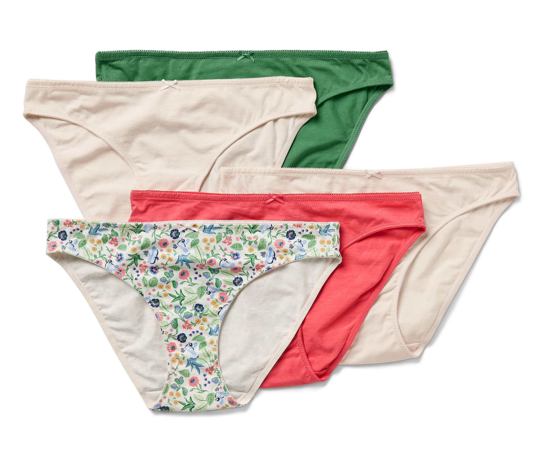 Tchibo - 5 Slips - Damen - Gr. XL - koralle