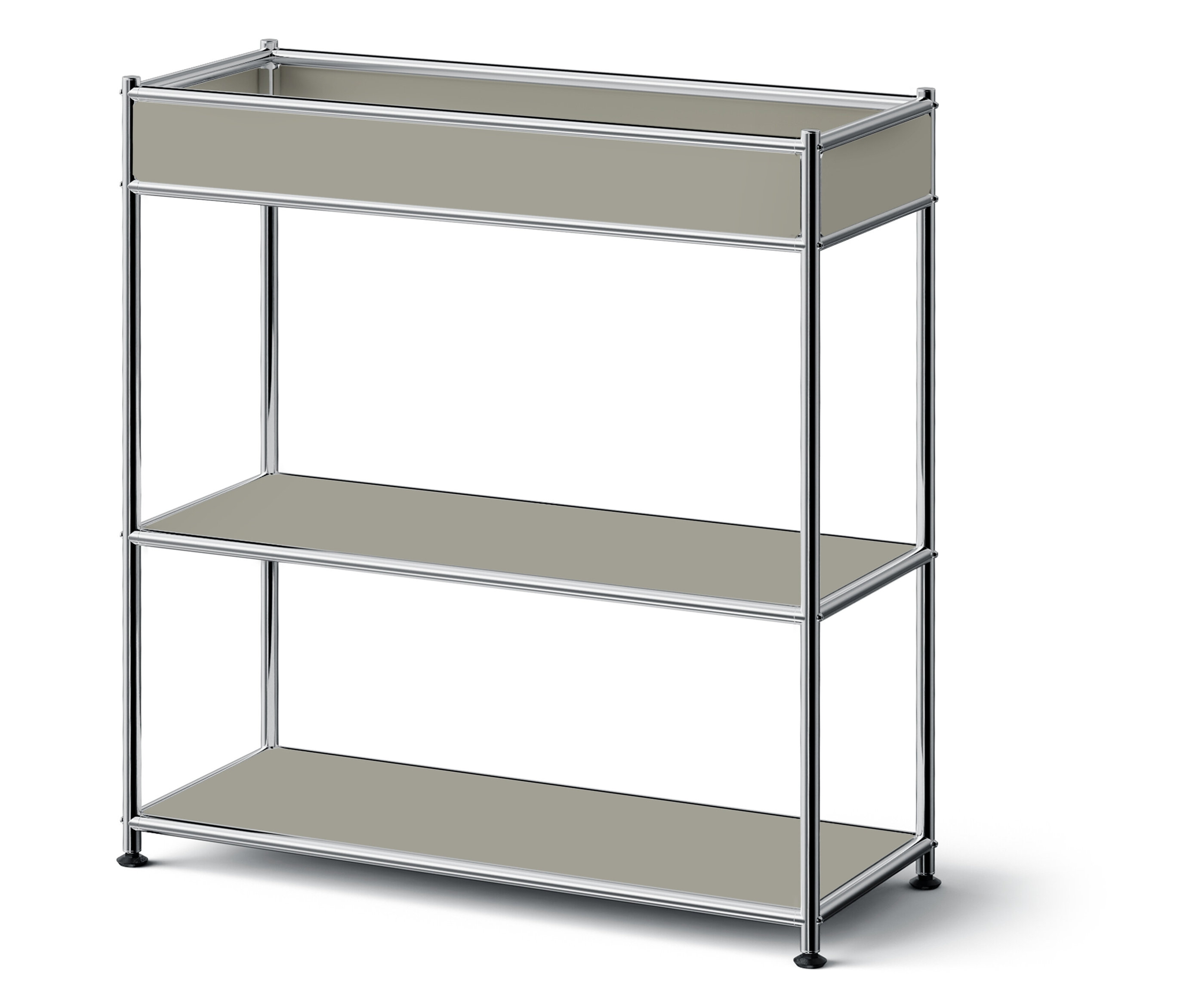 Tchibo - Metall-Konsole »Cn3 Slim Line« mit Ablage - 77x30,5x85,5cm - hellgrau - Stahl / Kunststoff / Kunststoff