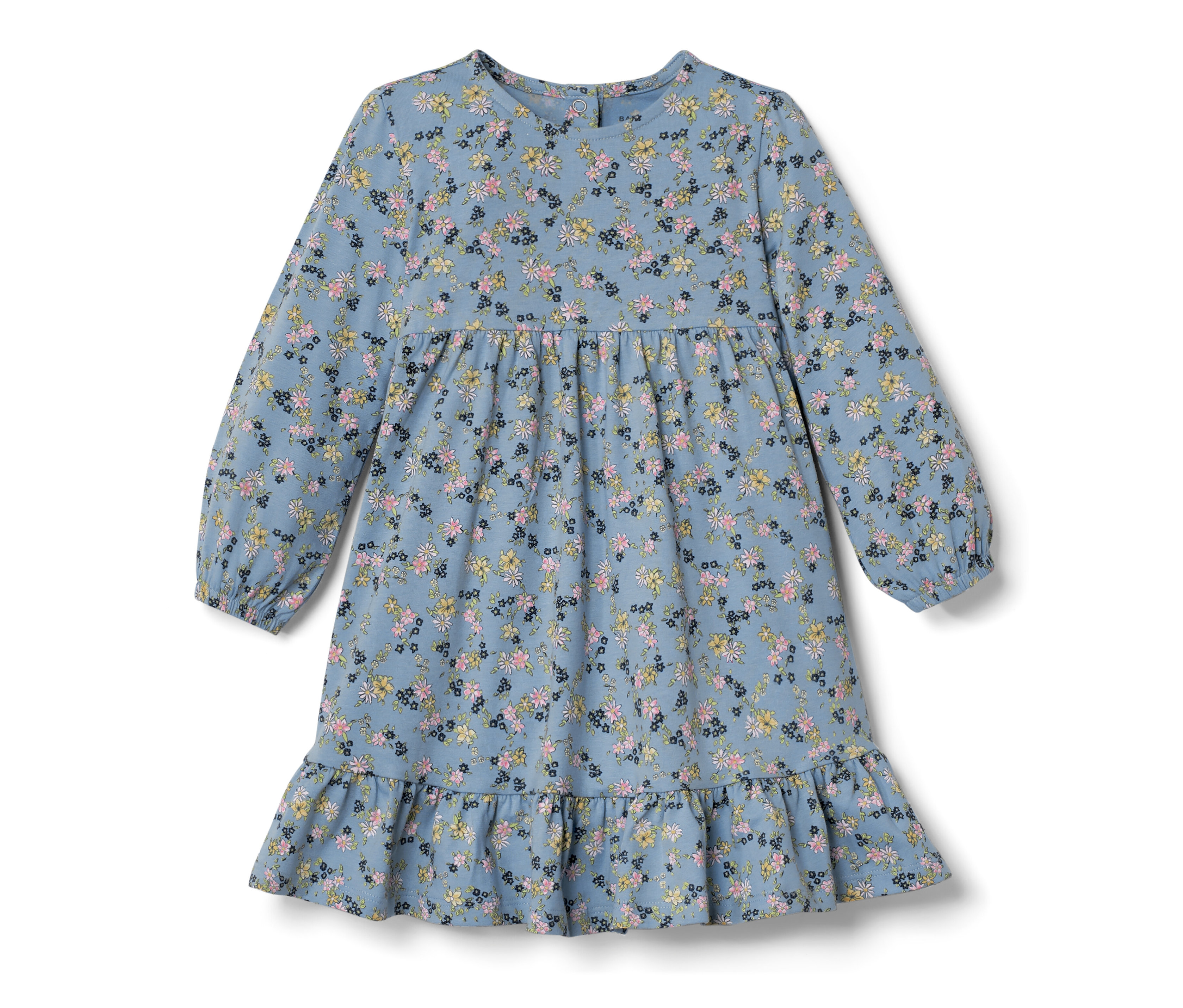 Tchibo - Baby-Jerseykleid - Baby - Gr. 74/80 - hellblau/geblümt