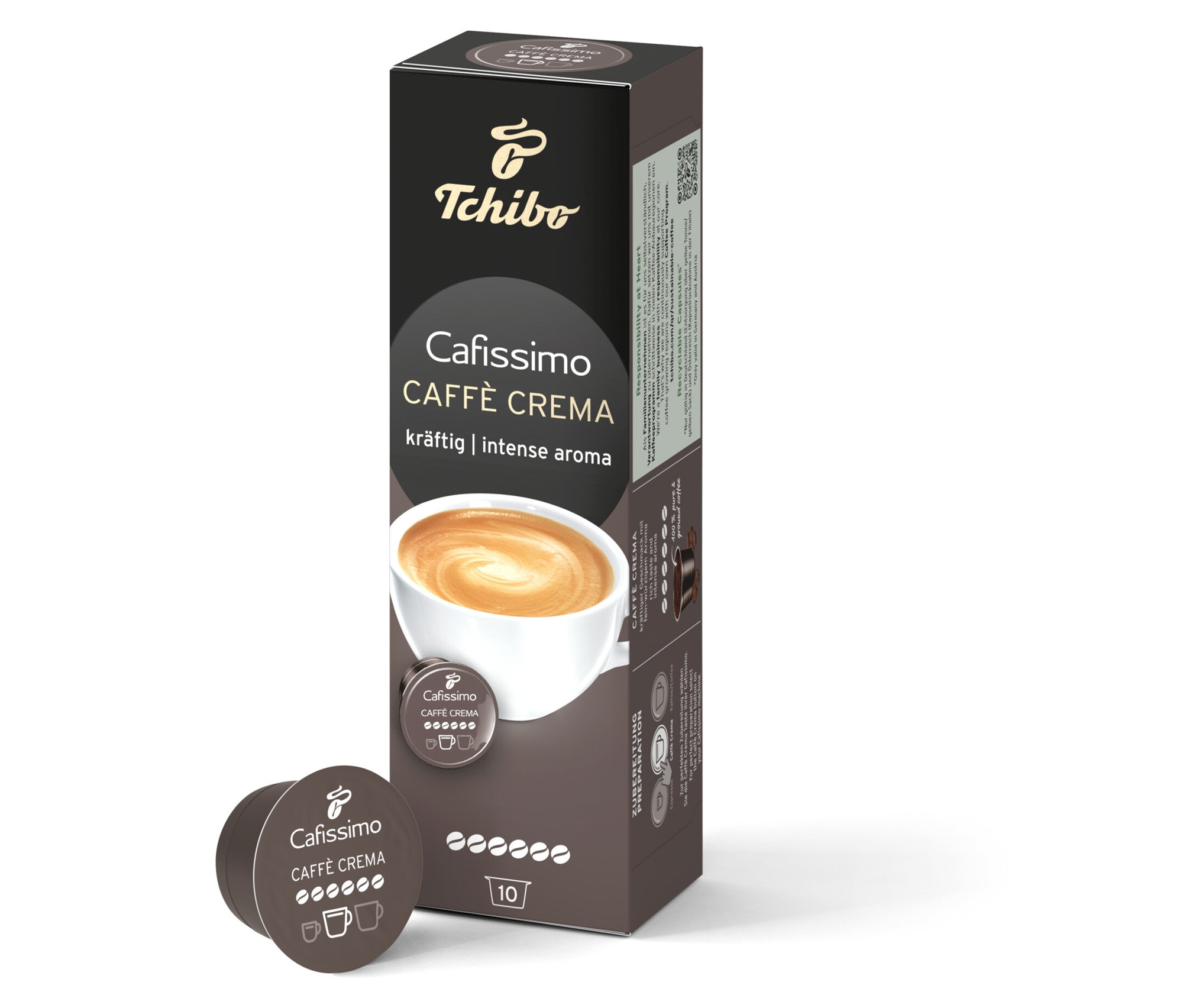 Cafissimo Caffè Crema kräftig - 10 Kapseln - Intensität: 6/6