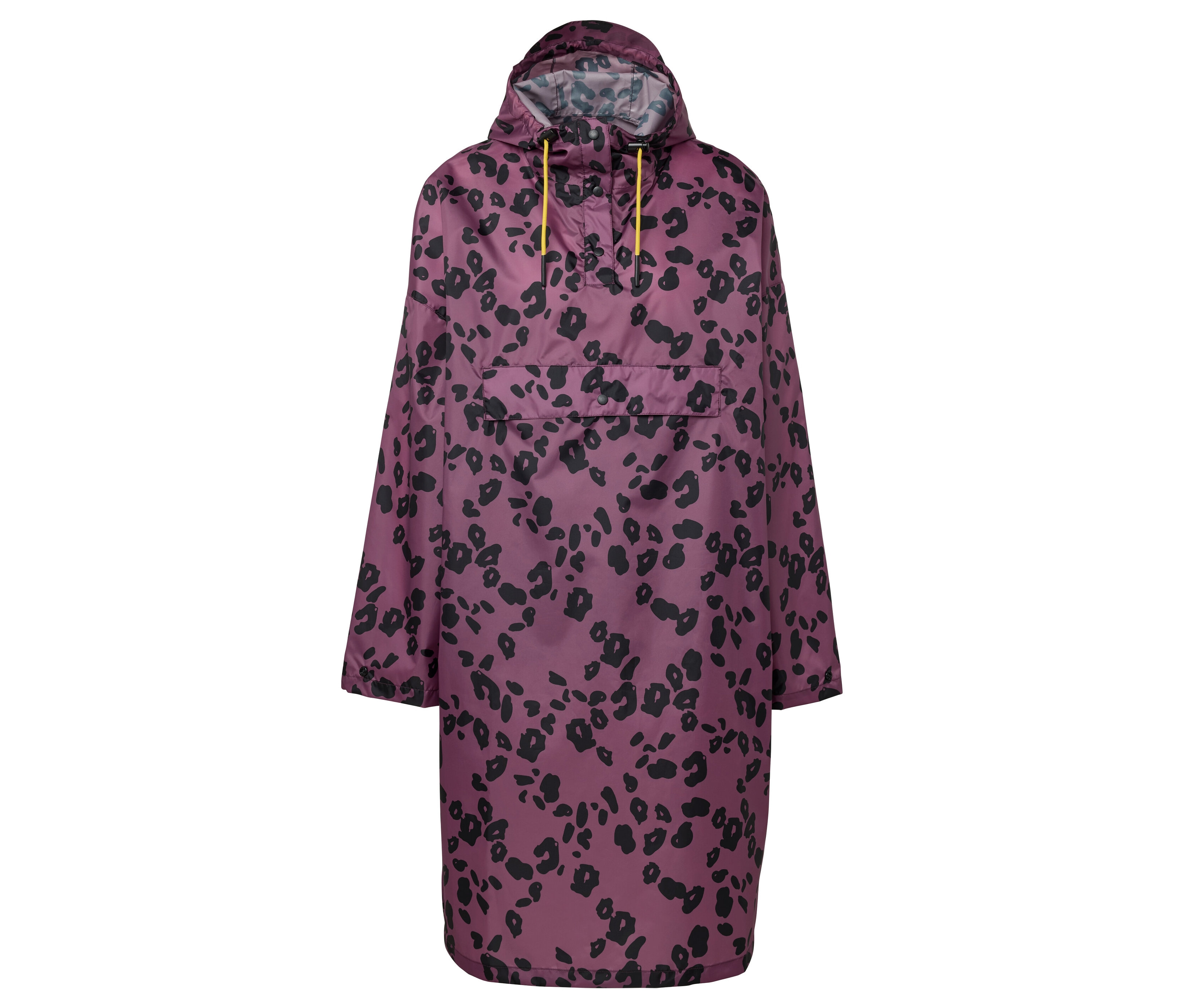 Tchibo - Regenponcho »packable« - Damen - Gr. S/M - schwarz/print