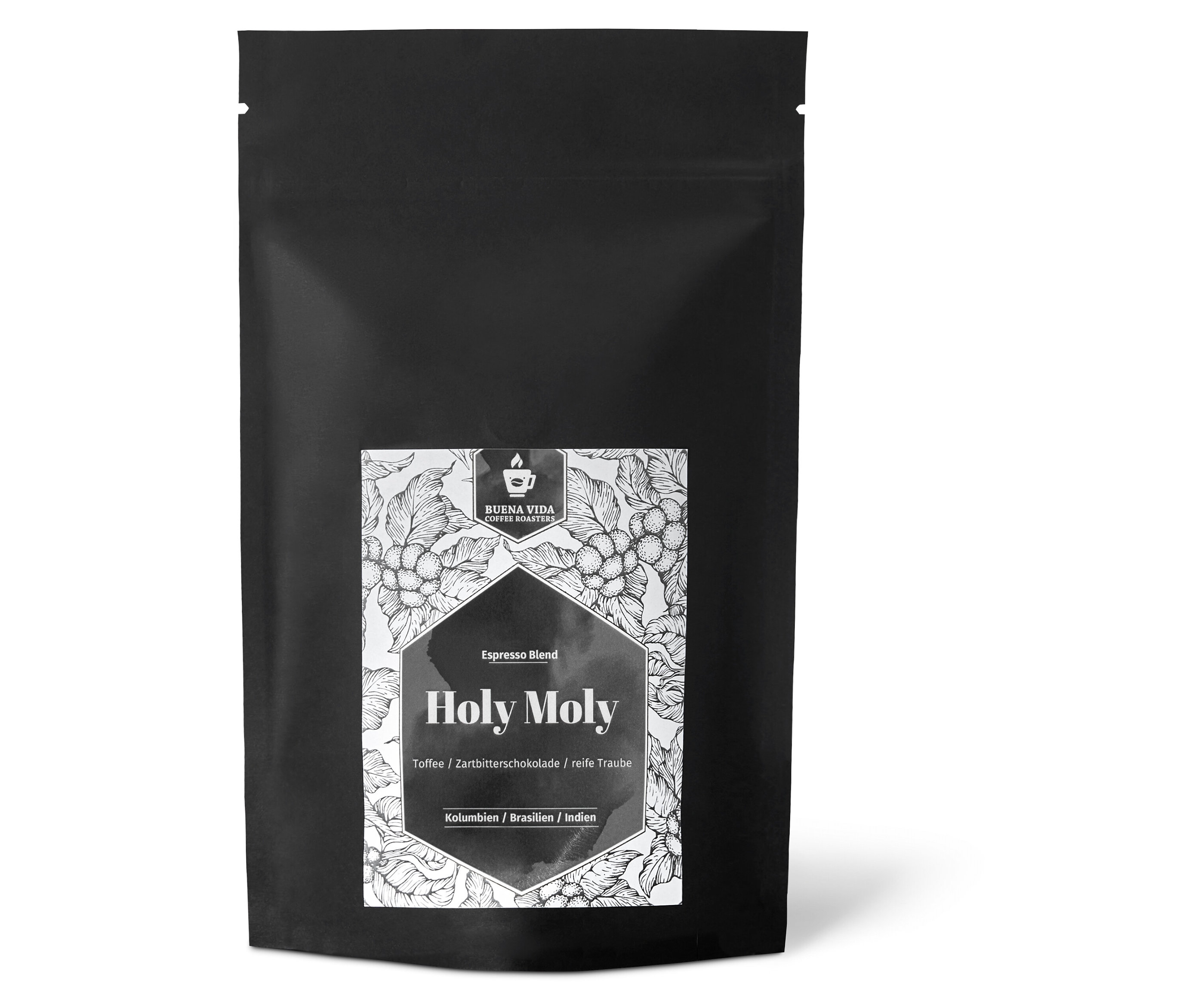 Buena Vida Coffee Club - Holy Moly Espresso - 250 g Ganze Bohne - Intensität: 5/6