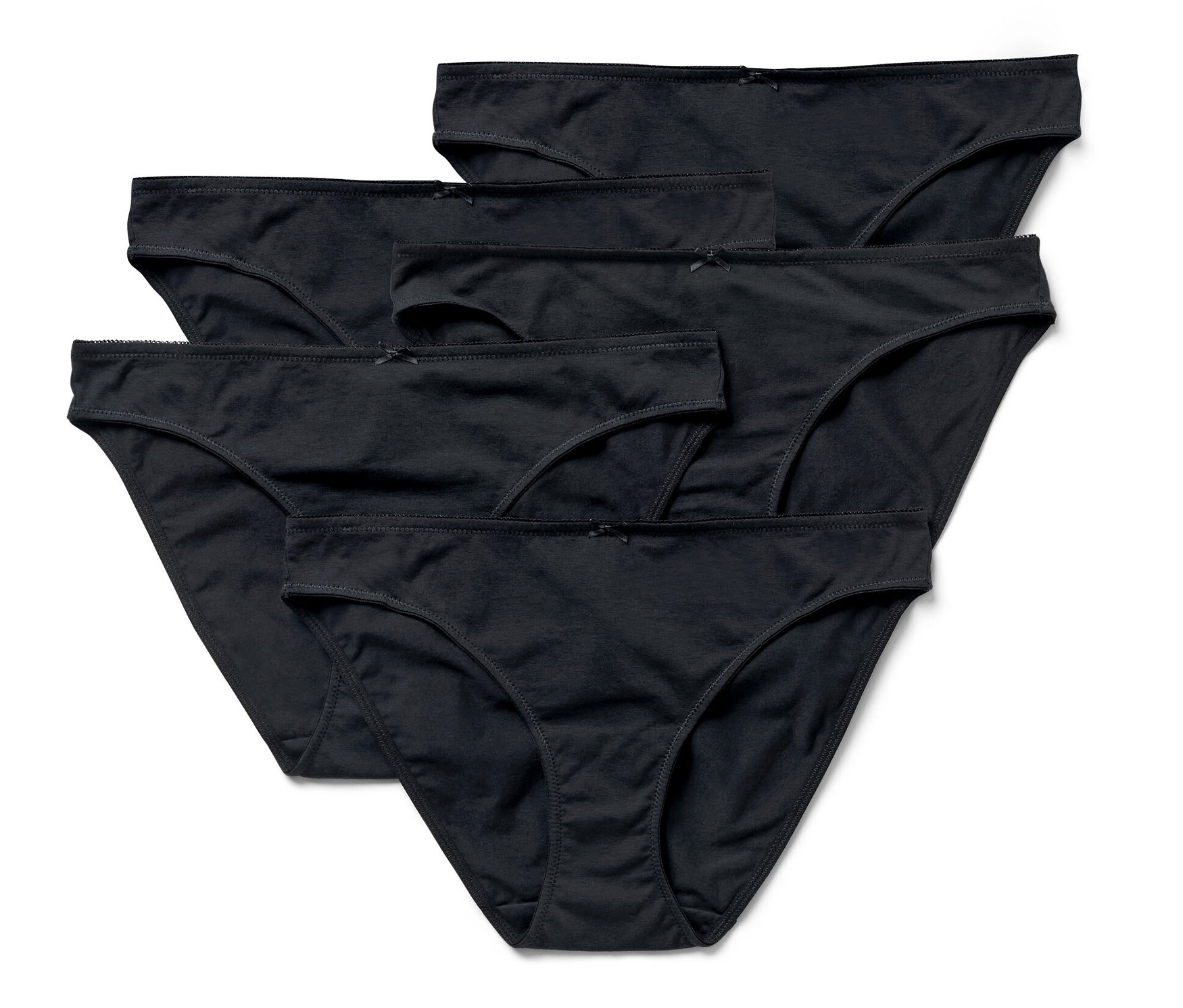 Tchibo - 5 Slips - Damen - Gr. S - schwarz