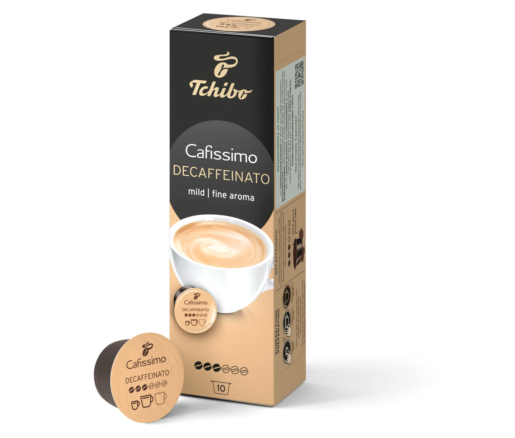 Cafissimo Decaffeinato - entkoffeiniert - 10 Kapseln - Intensität: 3/6