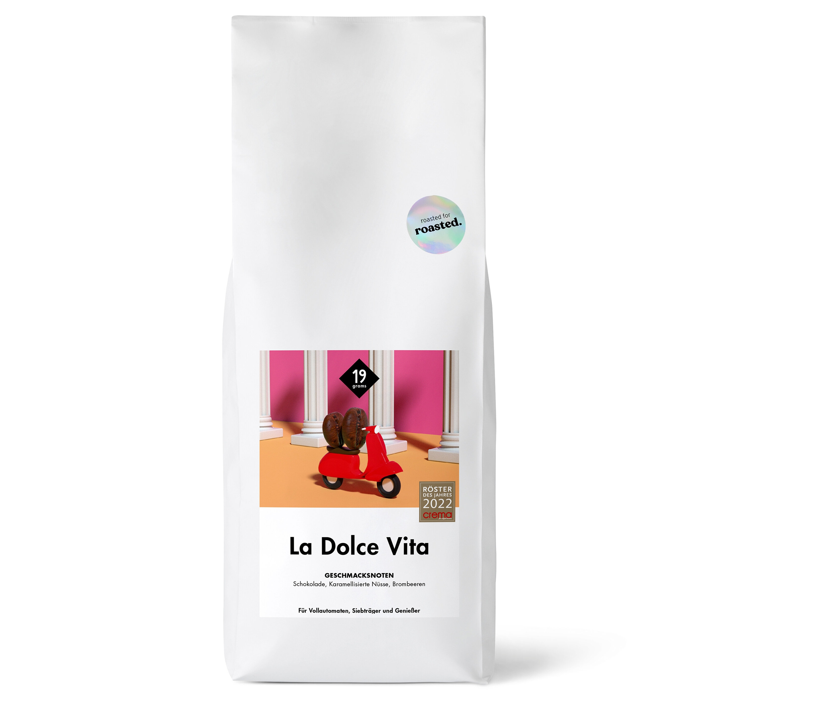 19grams - Dolce Vita Espresso - 1 kg Ganze Bohne - Intensität: 5/6
