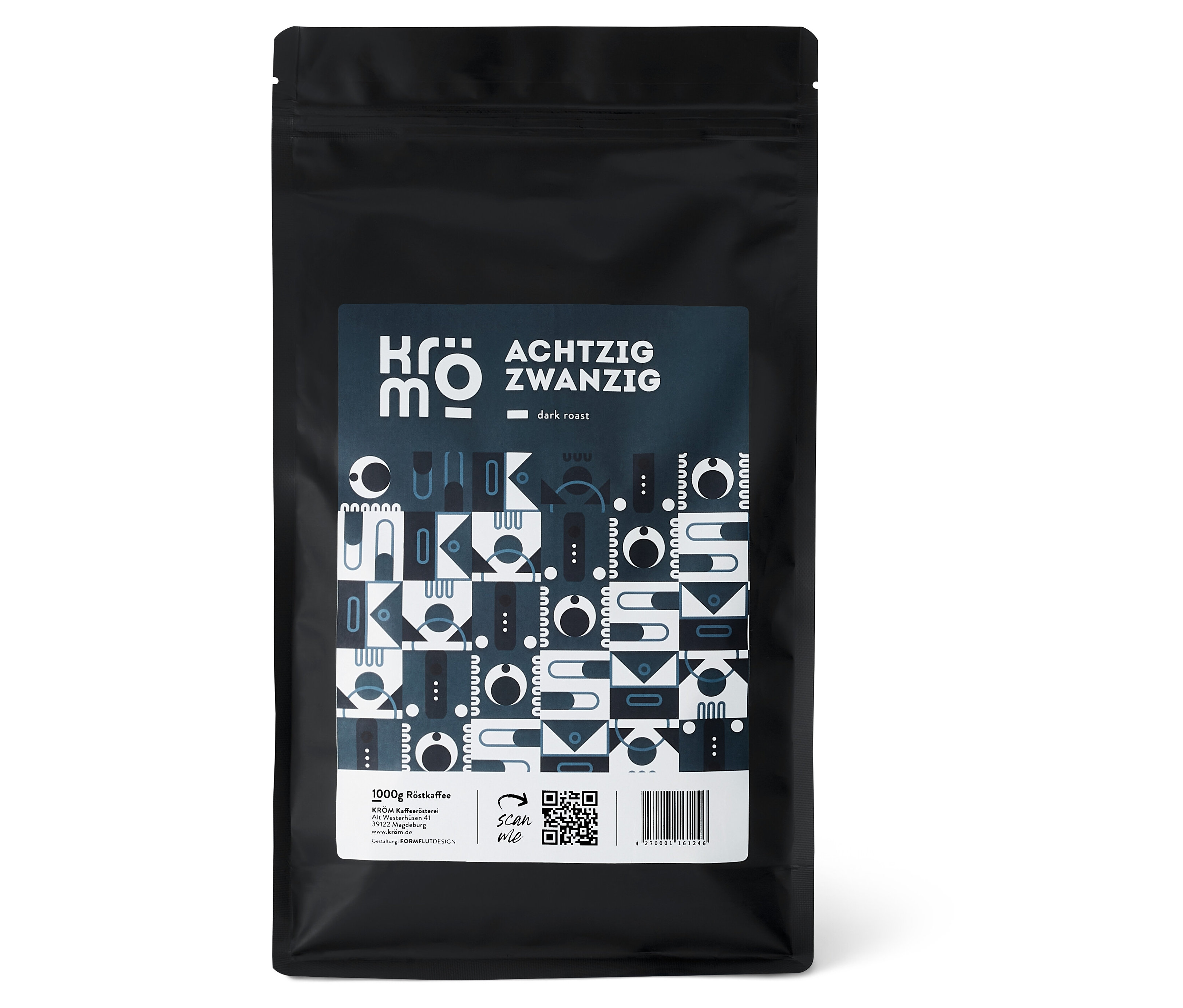 Kröm - Achzig zwanzig Espresso - 1 kg Ganze Bohne - Intensität: 5/6