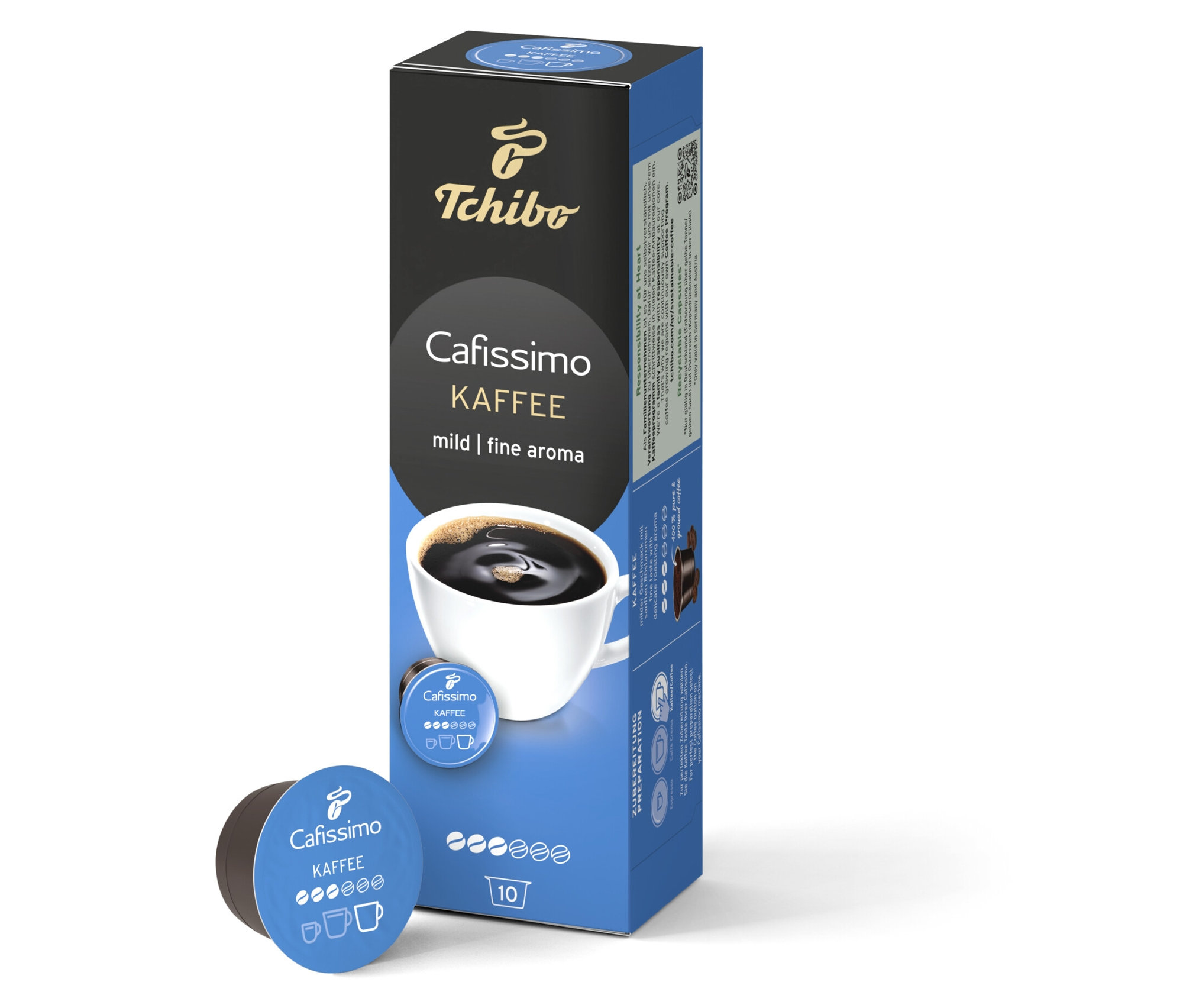 Cafissimo Kaffee mild - 10 Kapseln - Intensität: 3/6