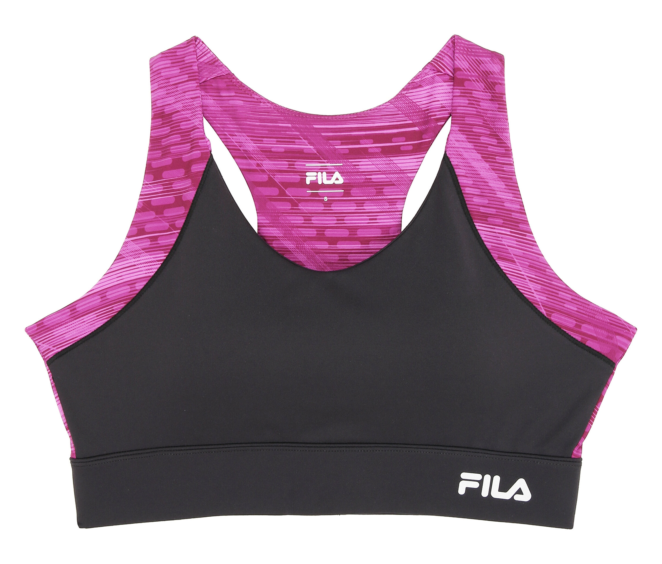 Fila Damen-Sport-BH - Damen - Gr. XL - schwarz/print