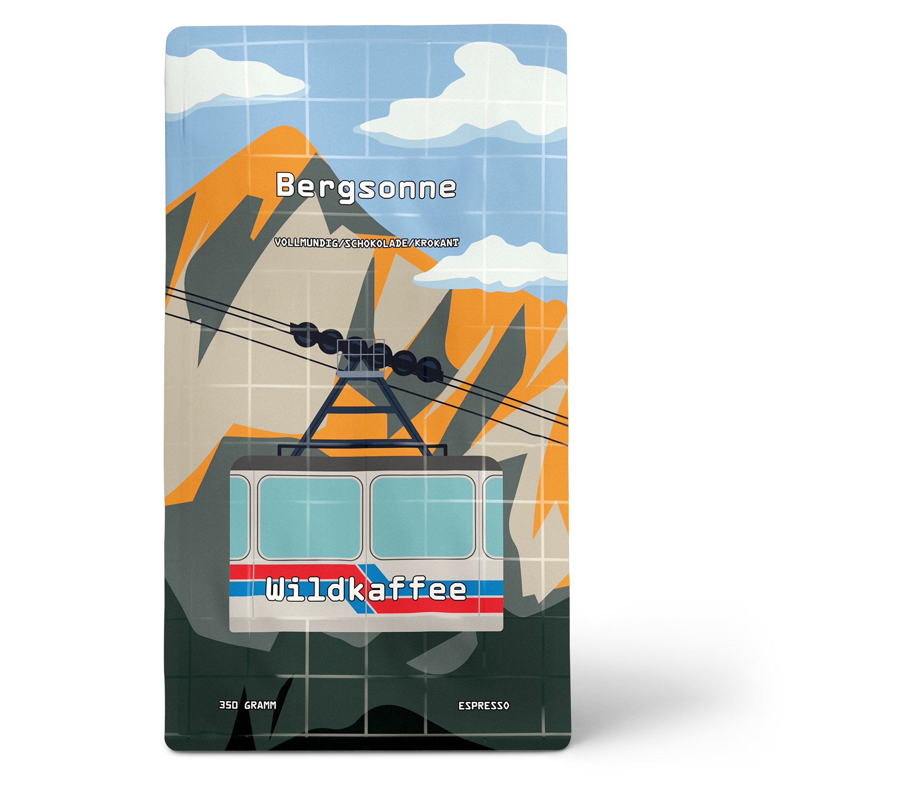 Wildkaffee - Bergsonne Espresso - 350 g Ganze Bohne - Intensität: 5/6