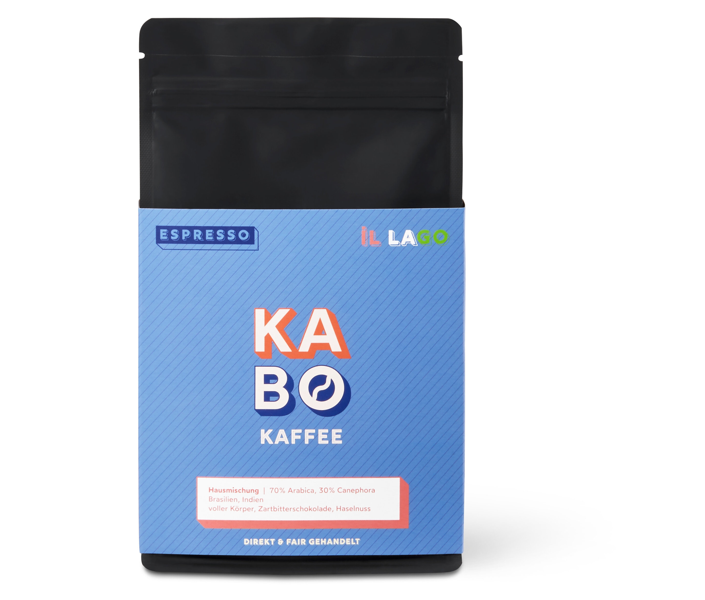 Kabo - il Lago Espresso - 250 g Ganze Bohne - Intensität: 5/6