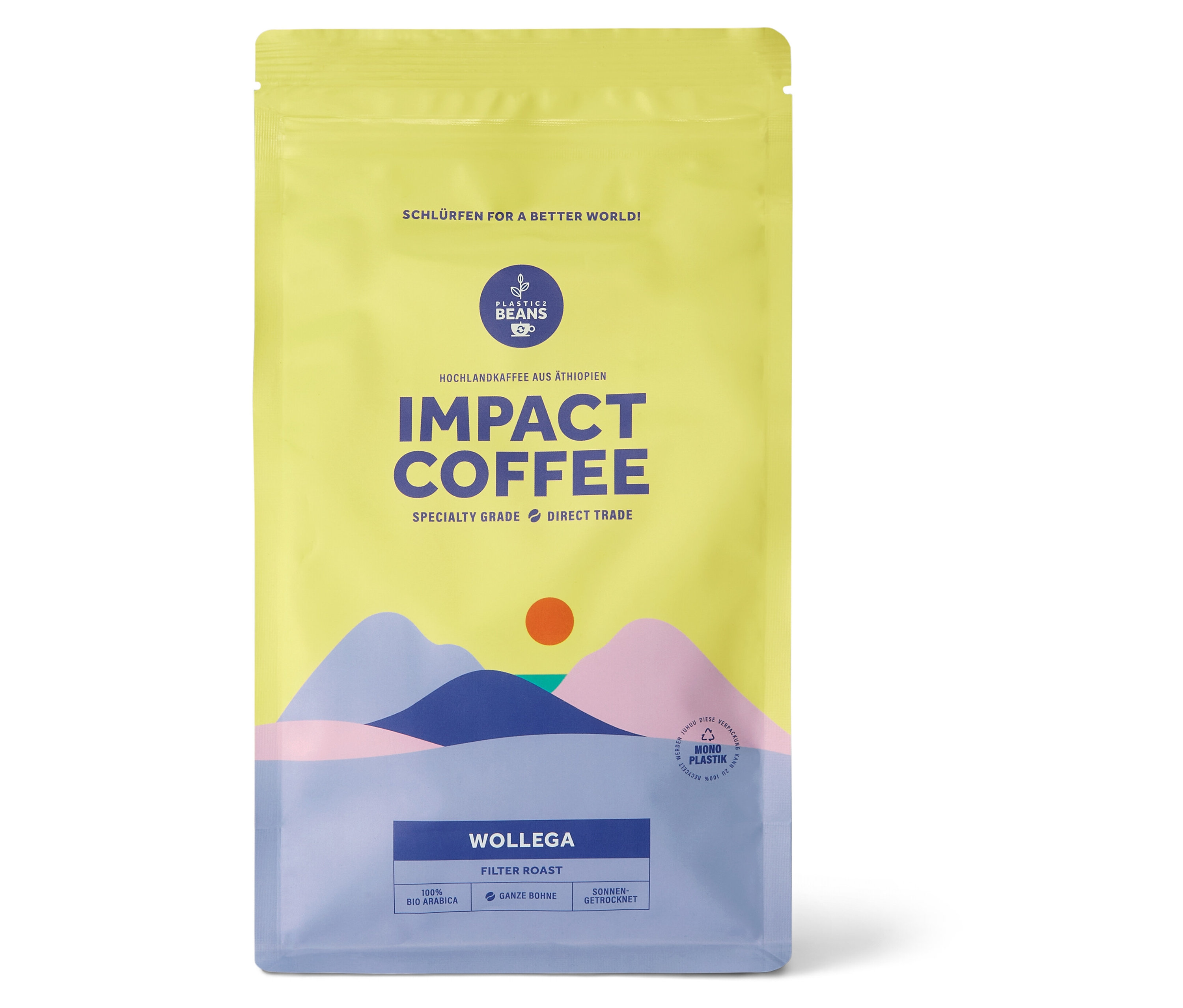Impact Coffee - Wollega Omni-Roast Bio - 500 g Ganze Bohne - Intensität: 3/6