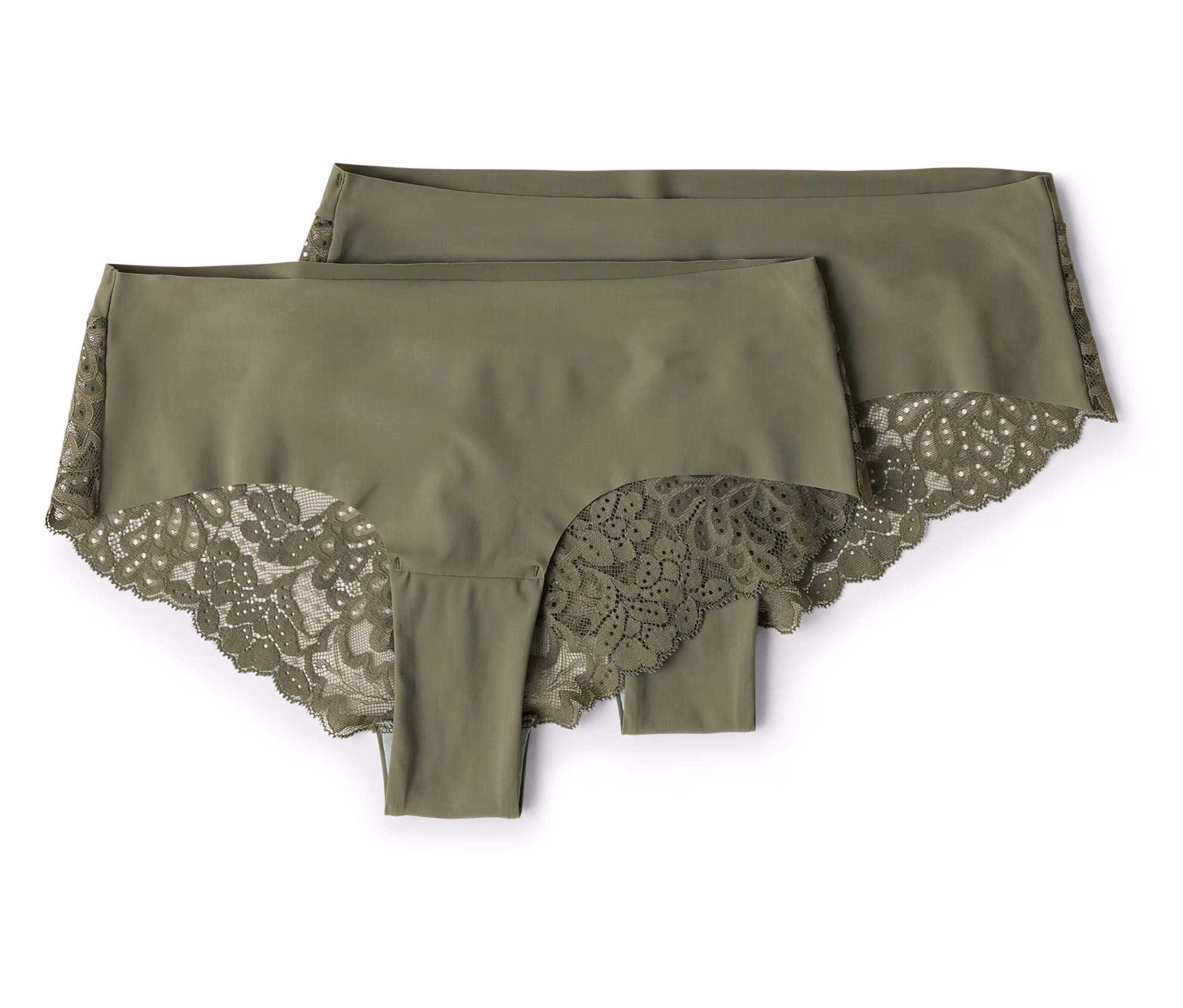 Tchibo - 2 Brazil Slips »Magic Cut« - Damen - Gr. XS - khaki