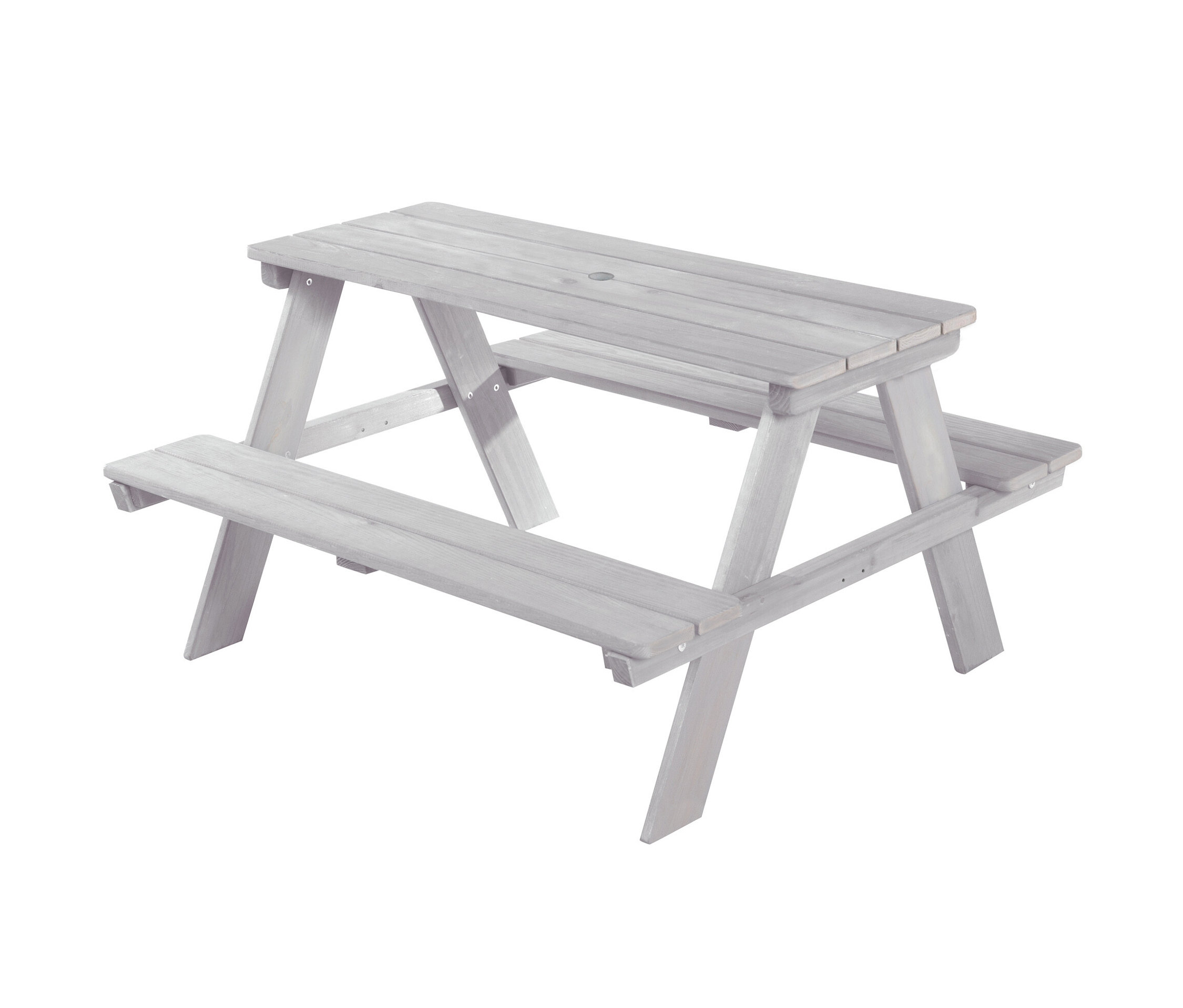 roba Kinder-Outdoor-Sitzgruppe »Picknick for 4« - 89x84,5x50cm - grau - Holz