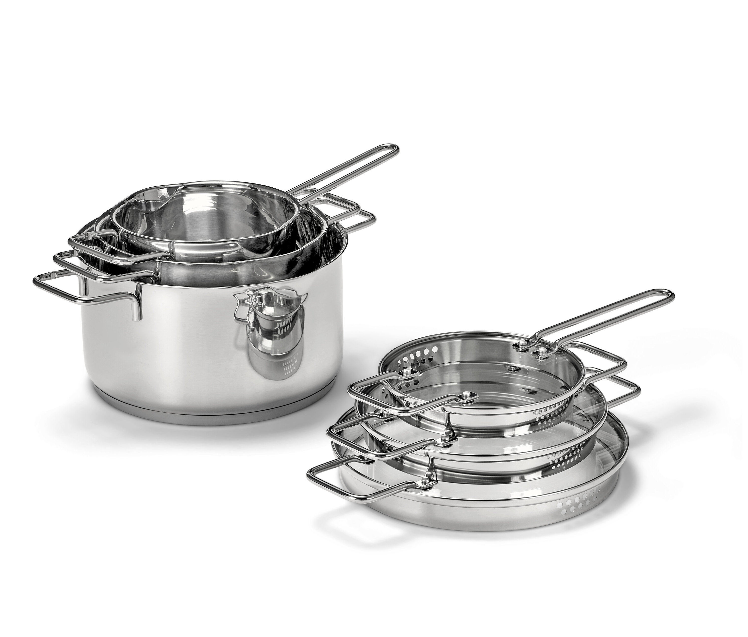 Tchibo - 3 Profi-Edelstahl-Töpfe - silber