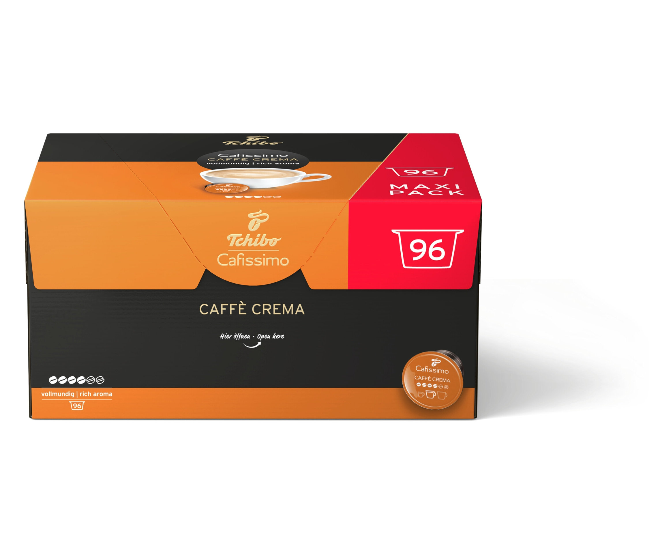 Cafissimo Caffè Crema vollmundig 96 Kapseln - Intensität: 4/6