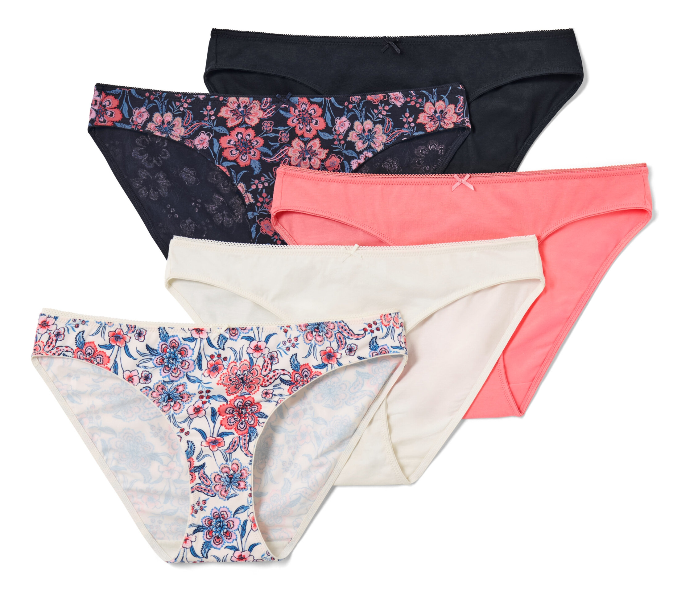 Tchibo - 5 Slips - Damen - Gr. XL - dunkelblau