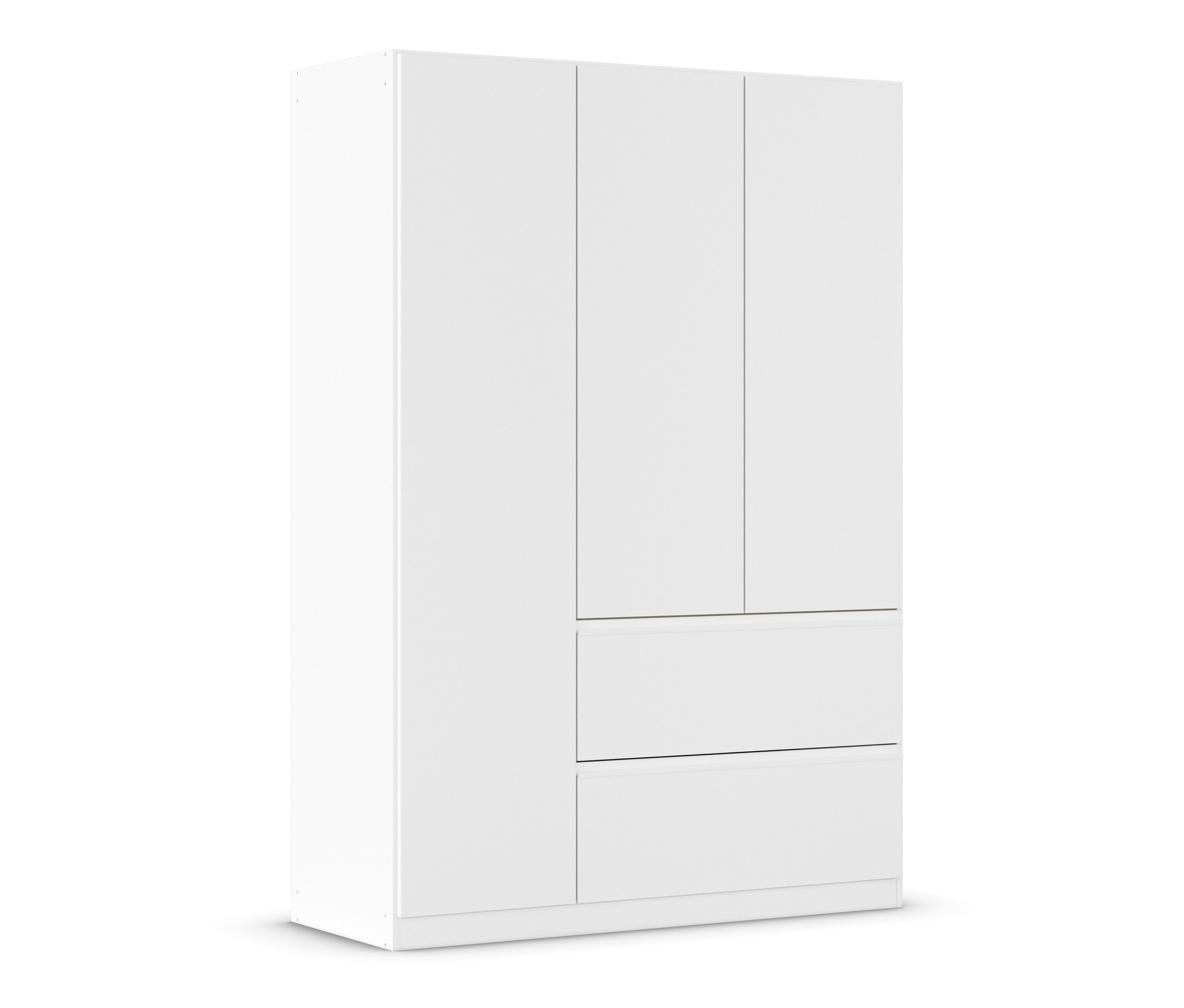 rauch Drehtürenschrank 3-türig »Joel« - 136x54x197cm - weiß - Holz / Holz