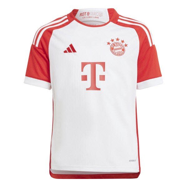 adidas FC Bayern Home Jersey Kinder Saison 2023/2024 weiß/rot 164