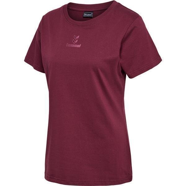 Hummel hmlACTIVE CHEVRONS CO TEE S/S WOMAN - BURGUNDY - 2XL