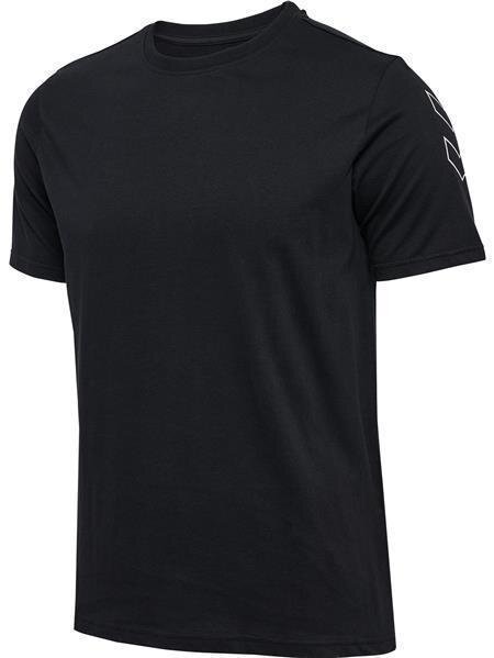 HUMMEL hmlELEMENTAL CHEVRON COTTON TEE - BLACK - 2XL