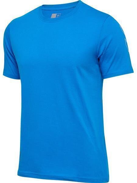 HUMMEL hmlELEMENTAL CHEVRON COTTON TEE - INDIGO BUNTING - L