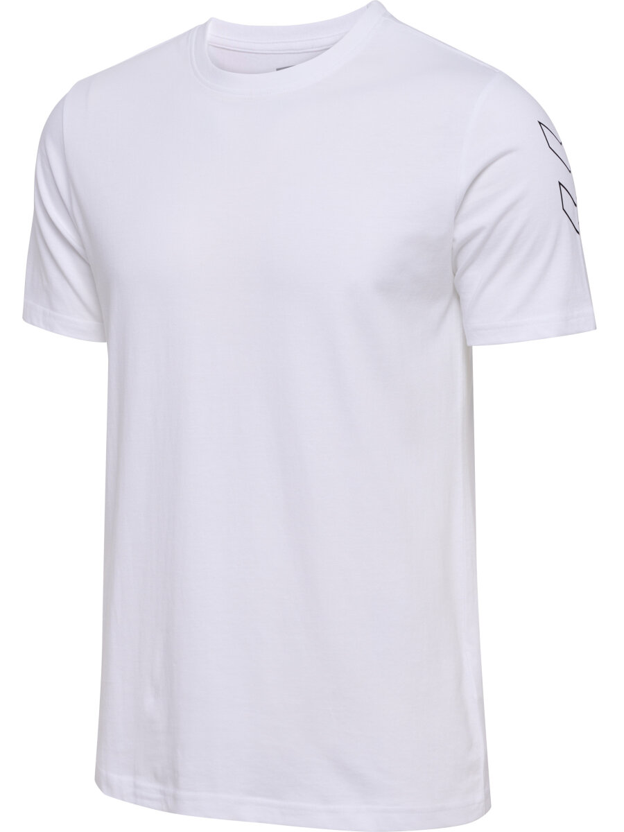 HUMMEL hmlELEMENTAL CHEVRON COTTON TEE - WHITE - XL