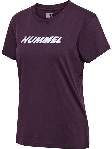 HUMMEL hmlELEMENTAL LOGO COTTON TEE WOMAN - PLUM PERFECT - M