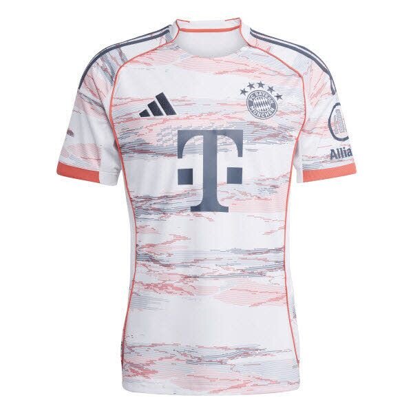 adidas FC Bayern München Auswärtstrikot Saison 2025/2026 Erwachsene JJ2143 weiß/mehrfarbig M