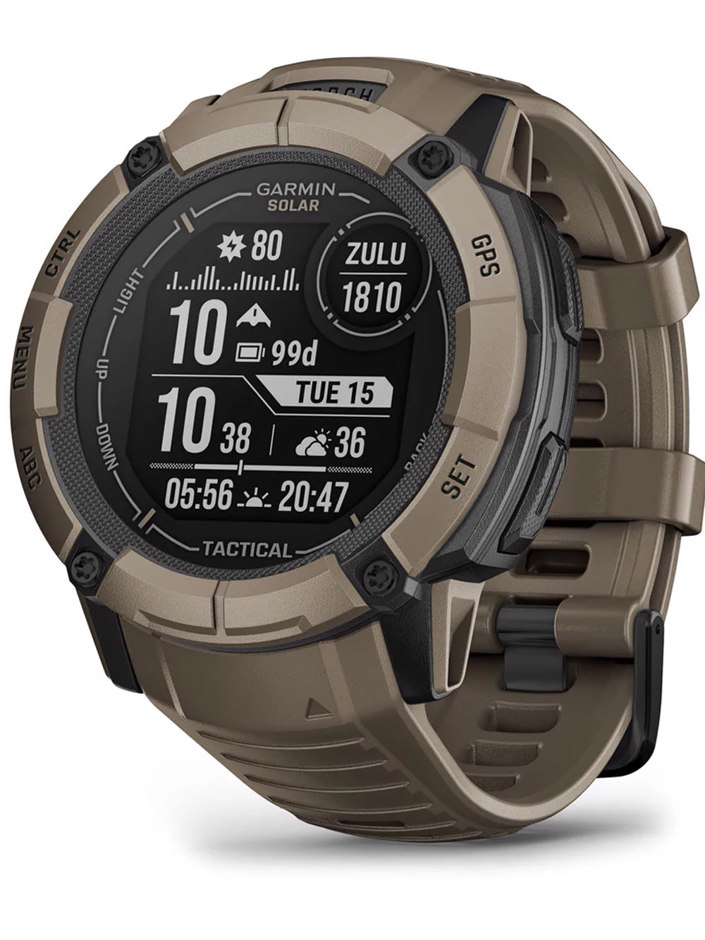 Garmin 010-02805-02 Herrenuhr Instinct 2X Solar Tactical Edition 50mm 10ATM