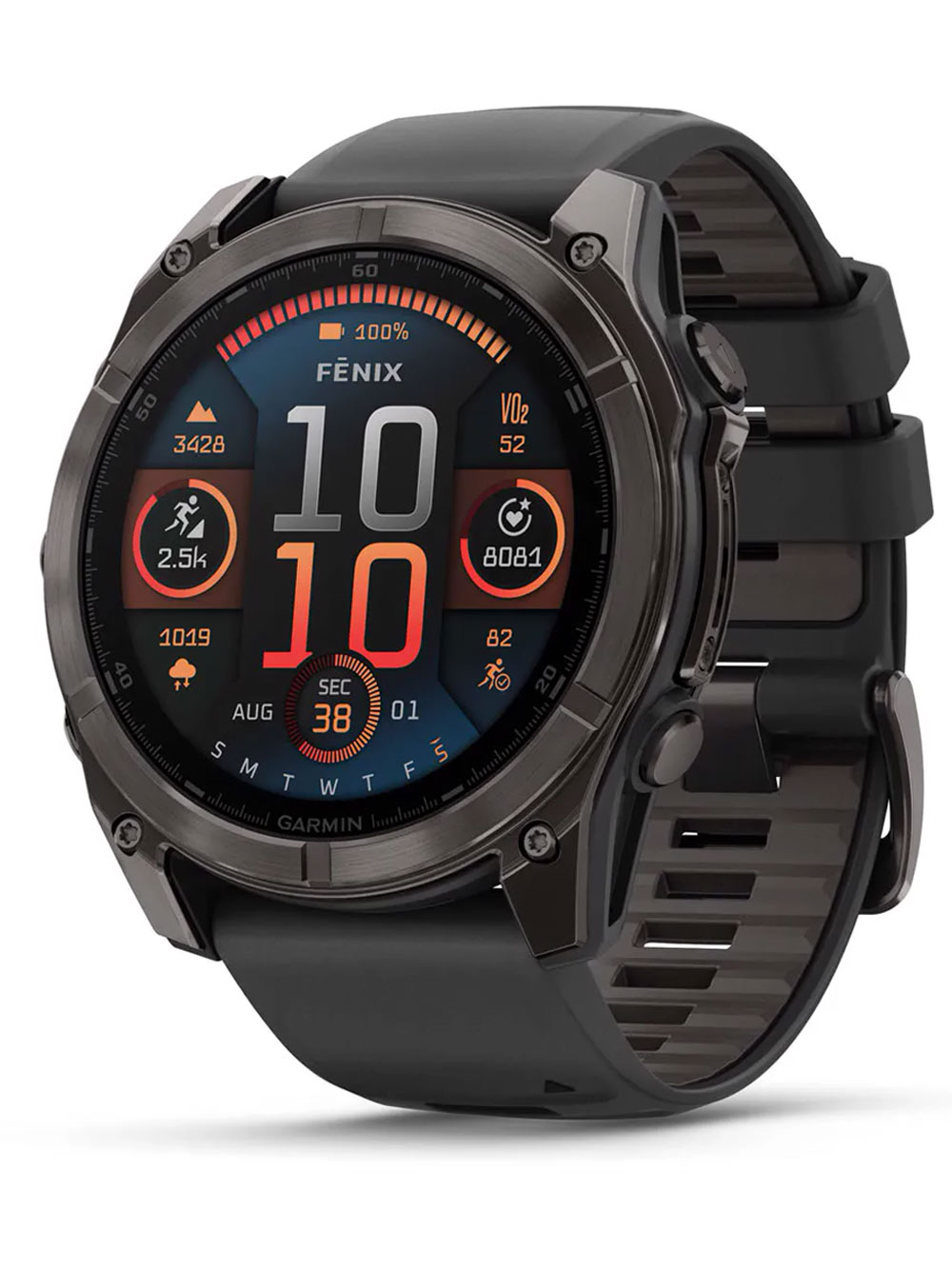 Garmin 010-02905-21 Herrenuhr fenix 8 AMOLED Saphirglas Silikonband 51mm 10ATM