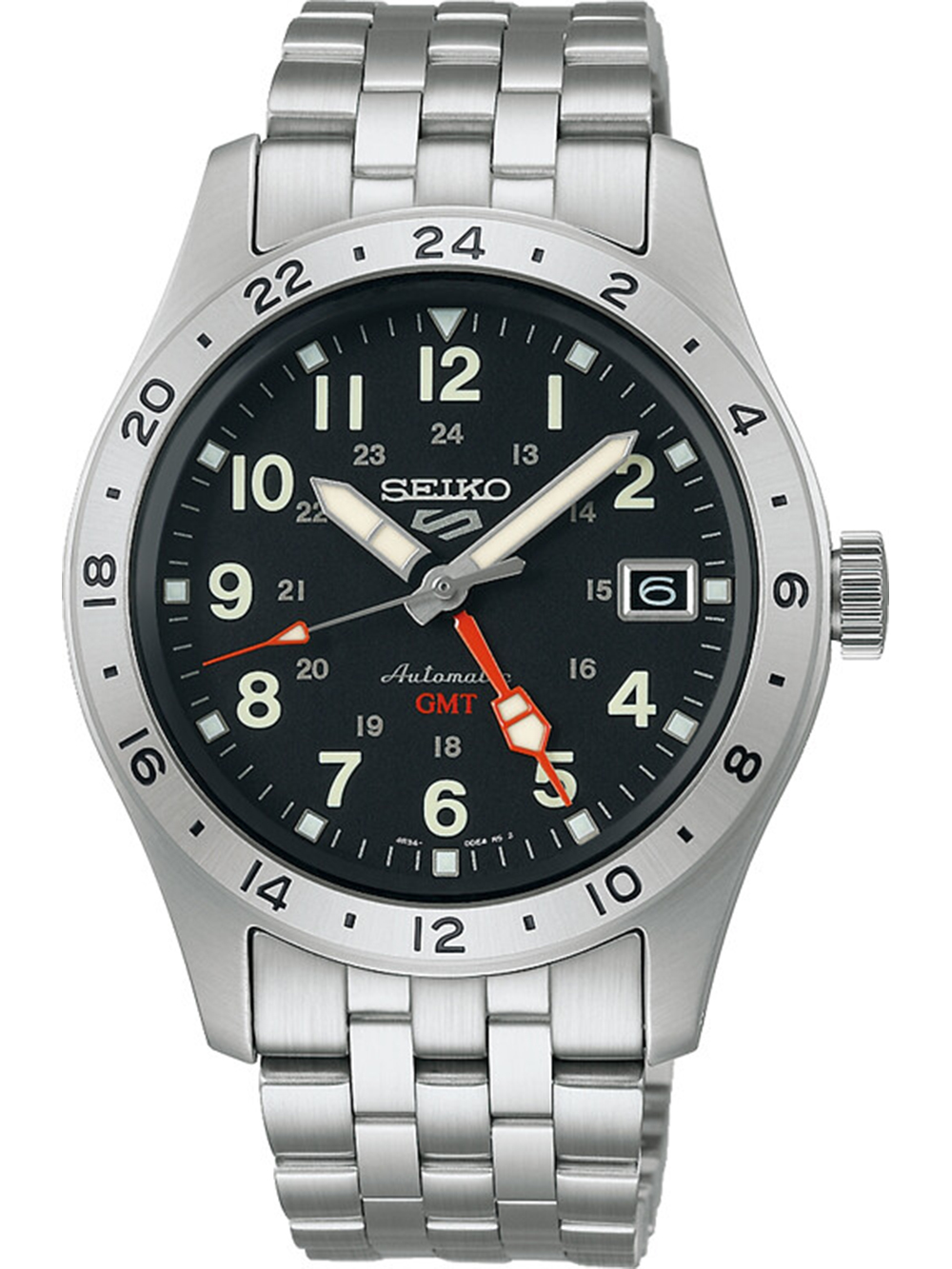 Seiko 5 Sports SSK023K1 Automatik GMT Herrenuhr 39mm 10ATM