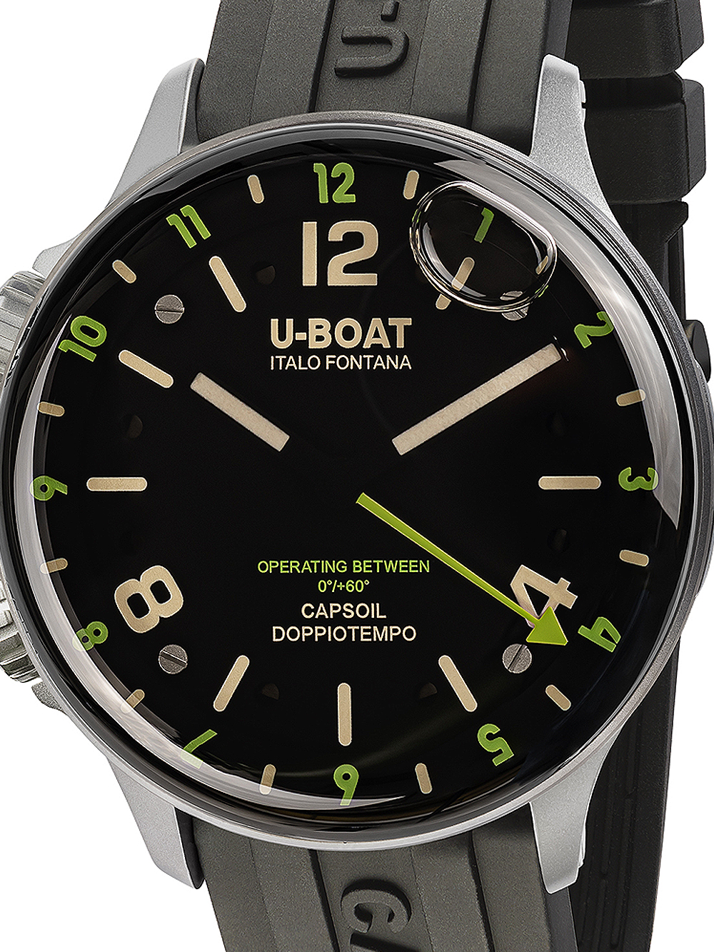 U-Boat 8838/A Capsoil Doppiotempo SS GMT Herrenuhr 45mm 10ATM