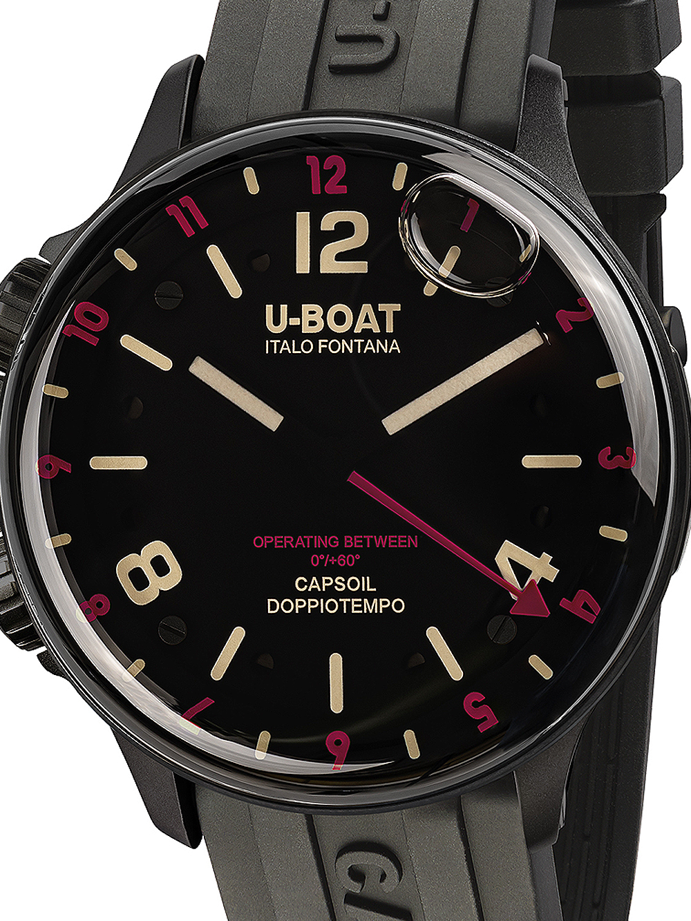 U-Boat 8841 Capsoil Doppiotempo DLC GMT Herrenuhr 45mm 10ATM