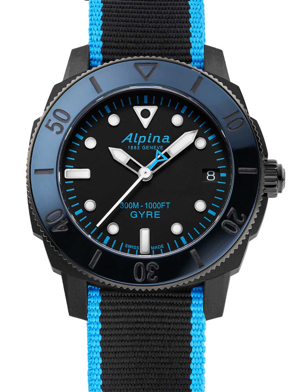 Alpina AL-525LBN3VG6 Damenuhr Seastrong Ladies Diver Comtesse Gyre 36mm 30ATM